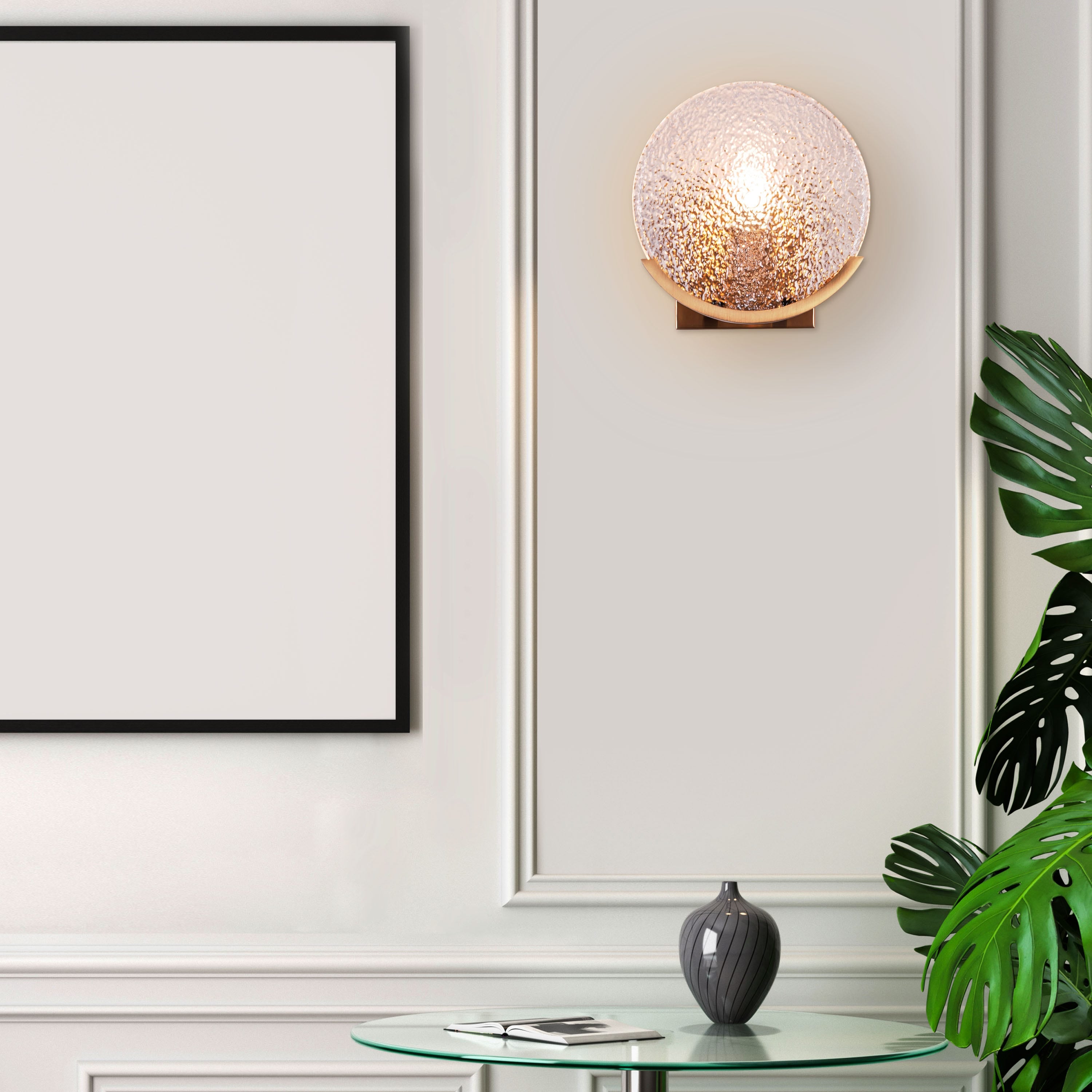Legacy (Round, Gold) Glass Wall Light