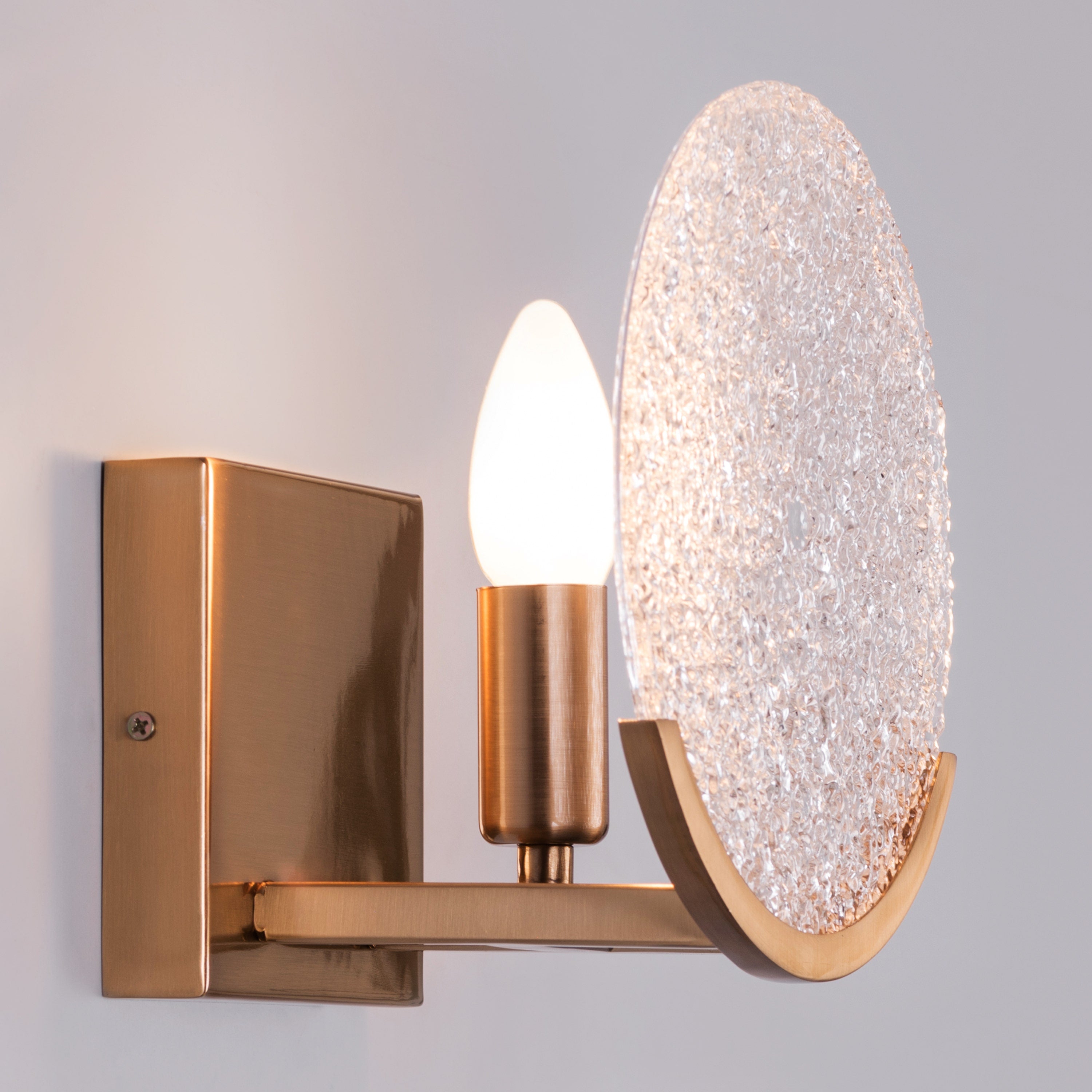 Legacy (Round, Gold) Glass Wall Light