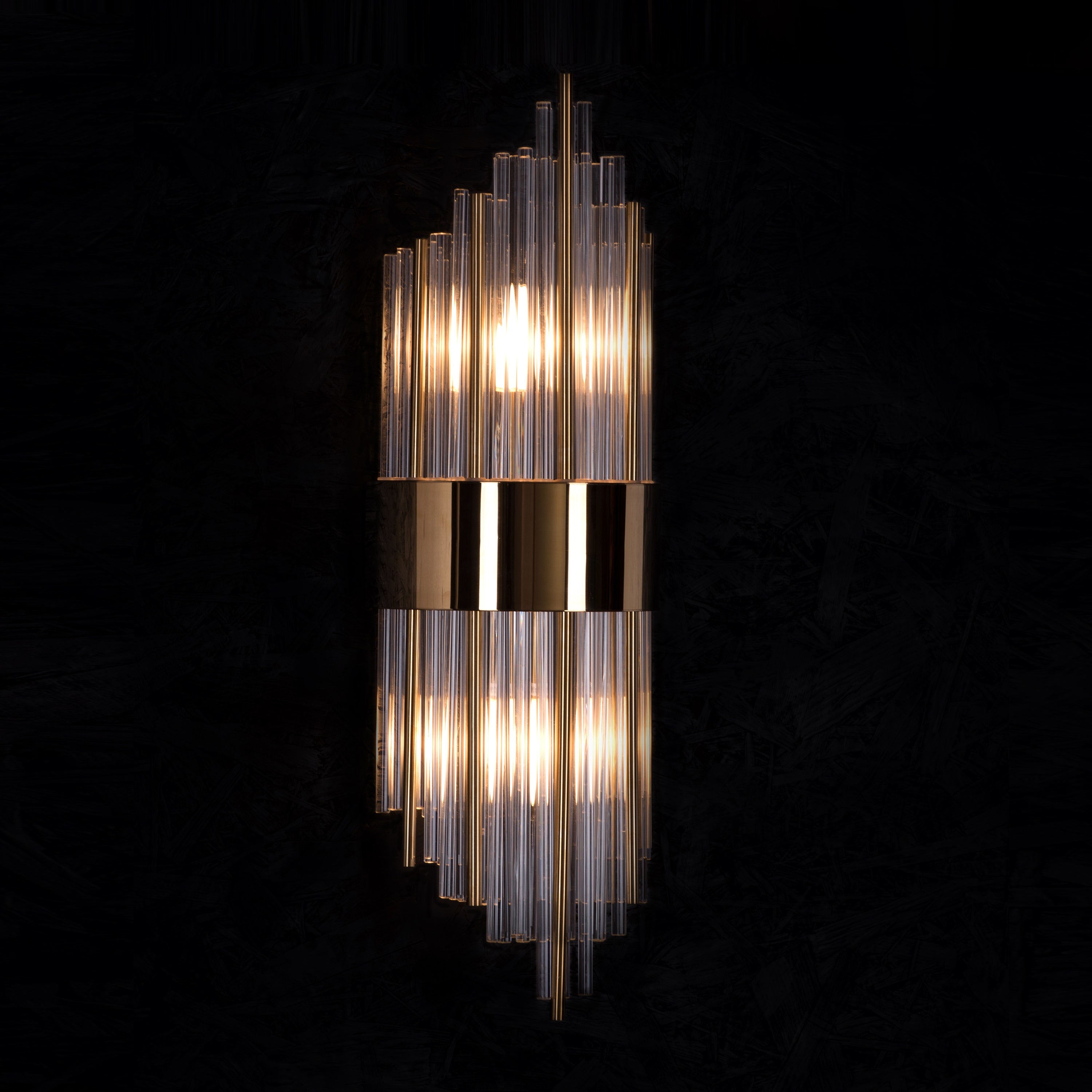 Carry My Heart (Gold) Glass Tube Wall Light