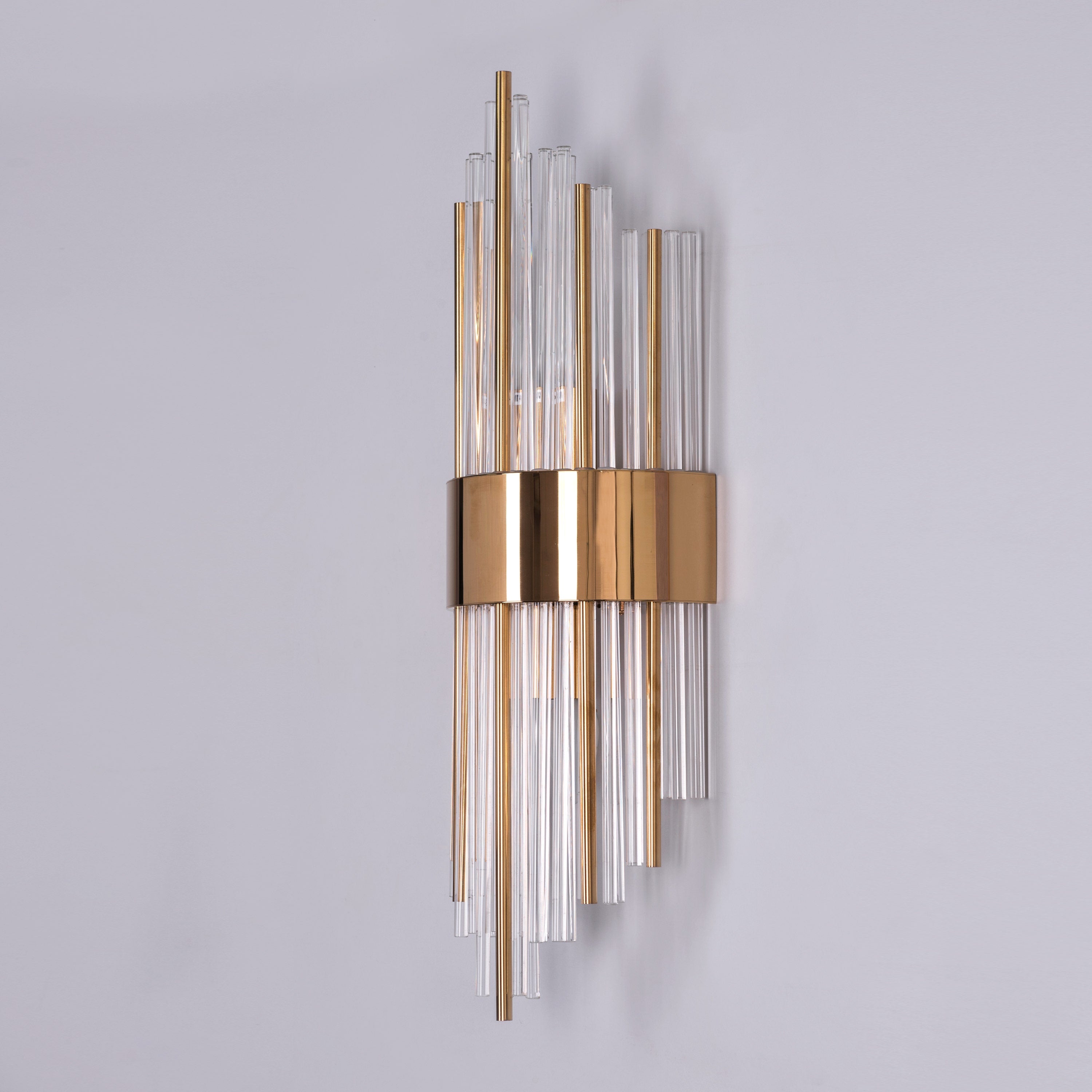 Carry My Heart (Gold) Glass Tube Wall Light