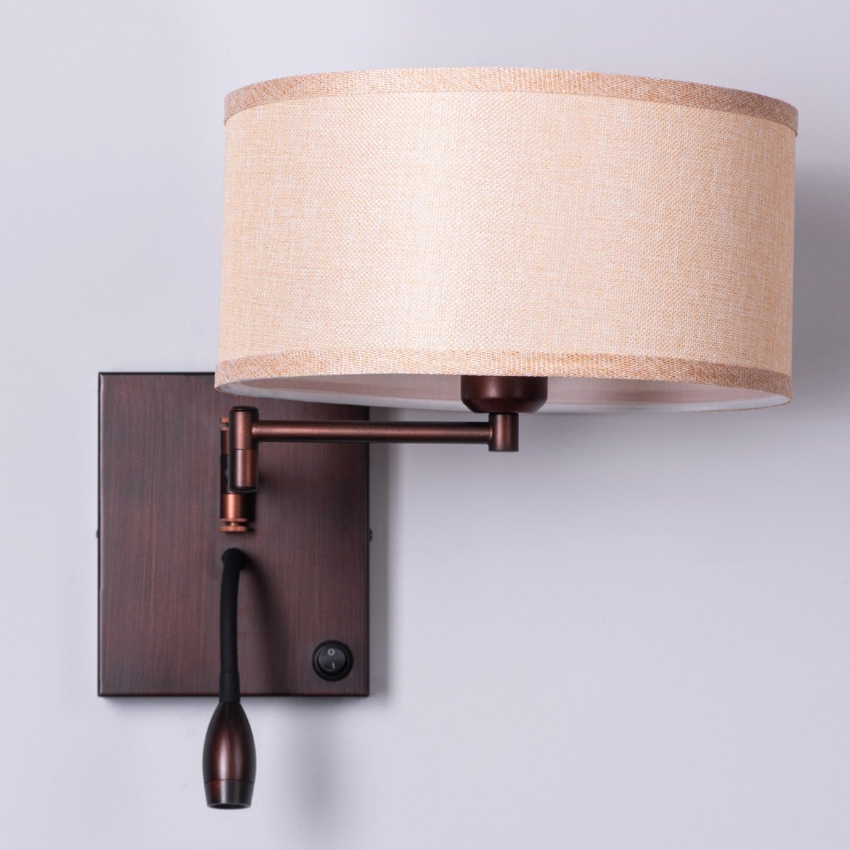 Thinking Out Loud Bedside (Coffee, With LED Downlighter) Wall Light