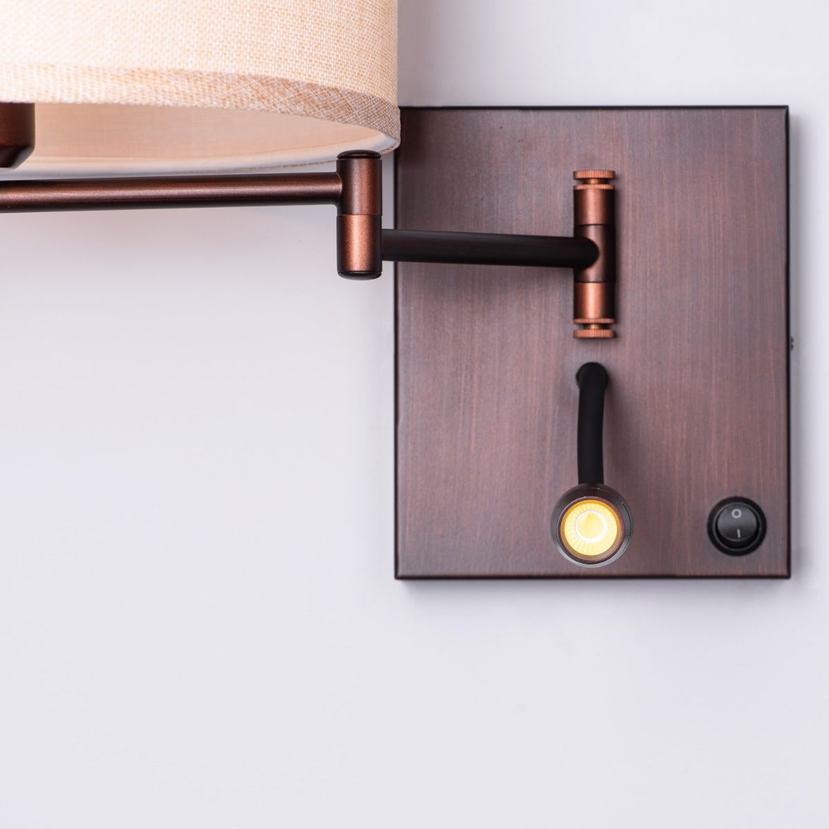 Thinking Out Loud Bedside (Coffee, With LED Downlighter) Wall Light