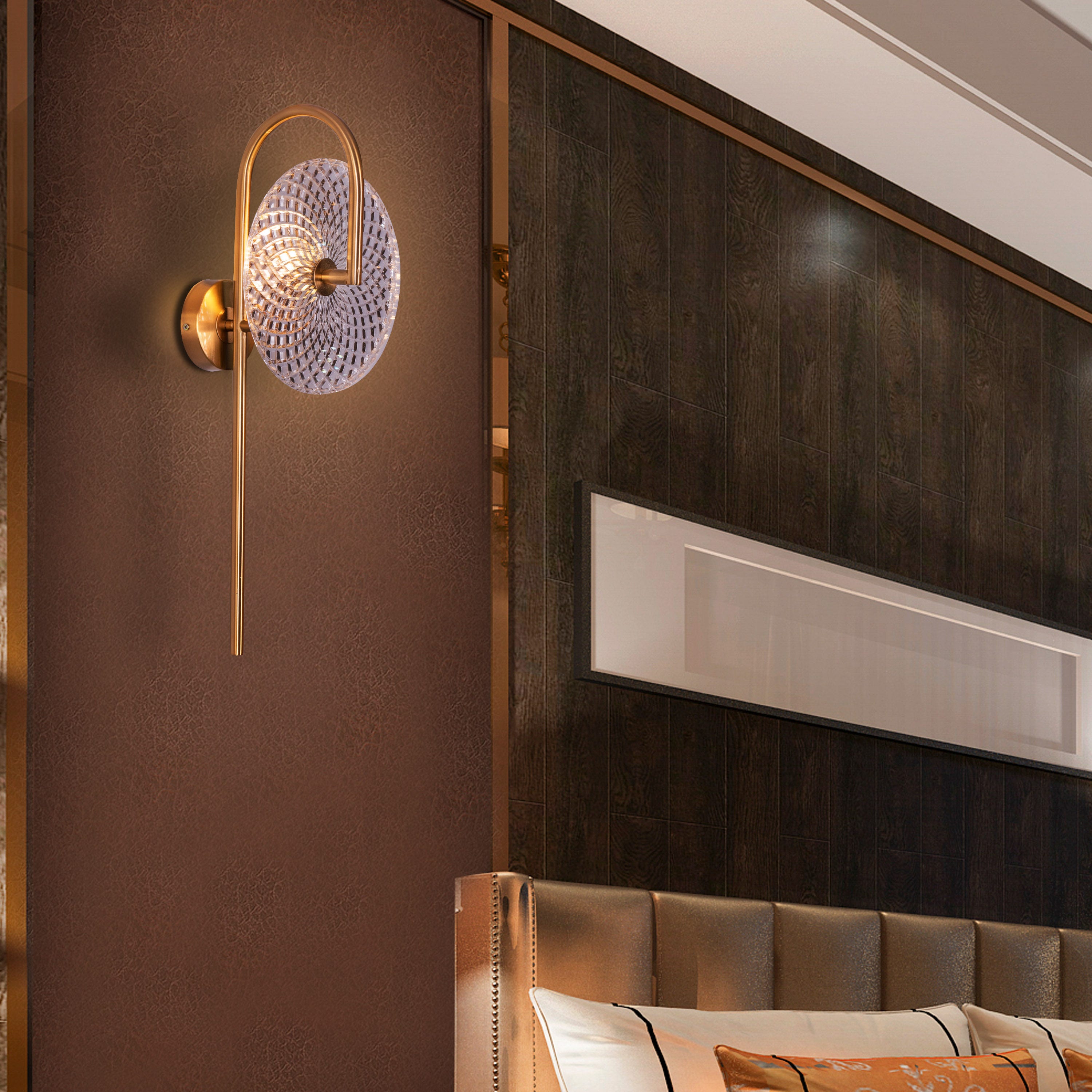 Call Your Name Signature (Gold) Textured Glass Wall Light