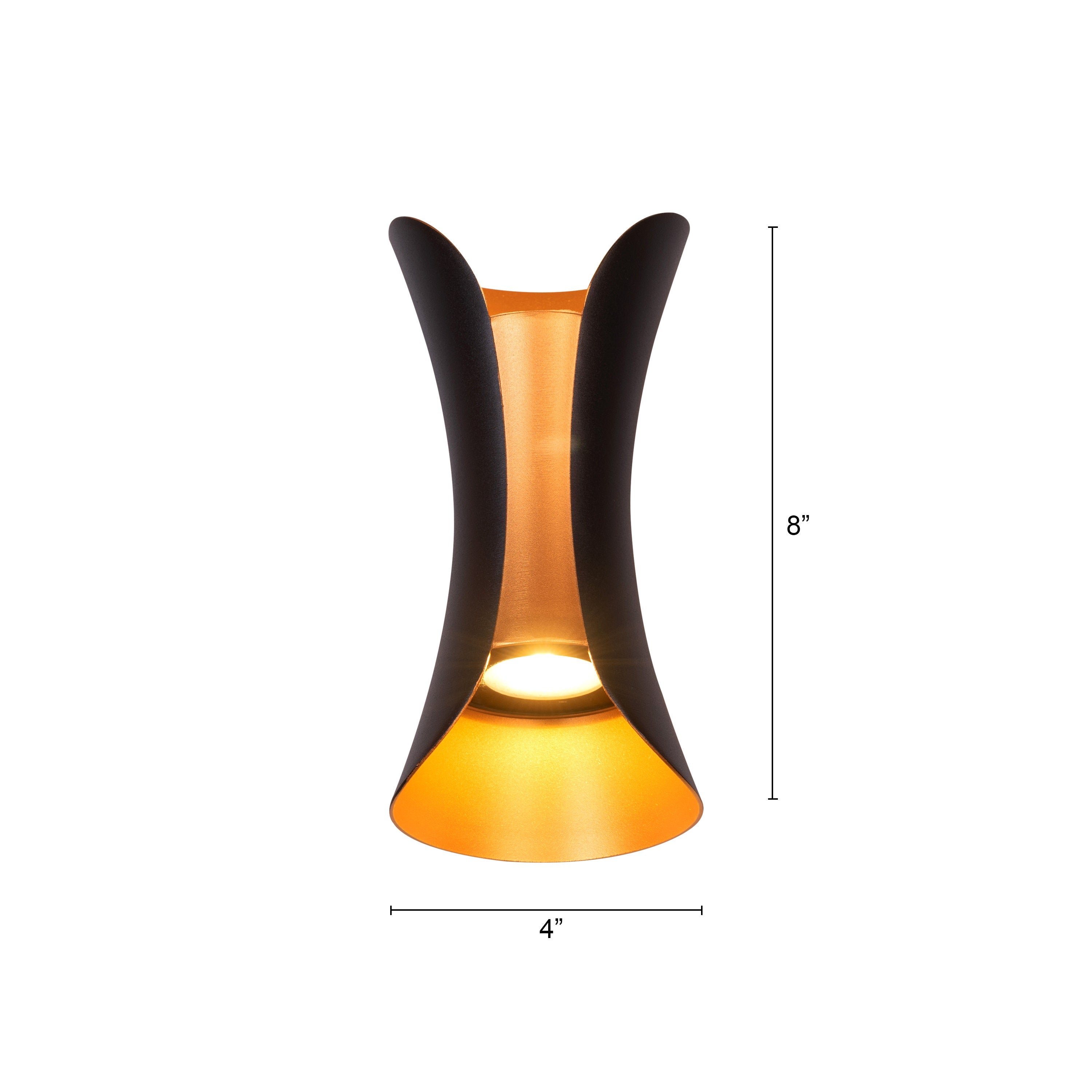 Amalfi (Black, Built-in LED) Indoor/Outdoor Wall Light (IP65 Rated)