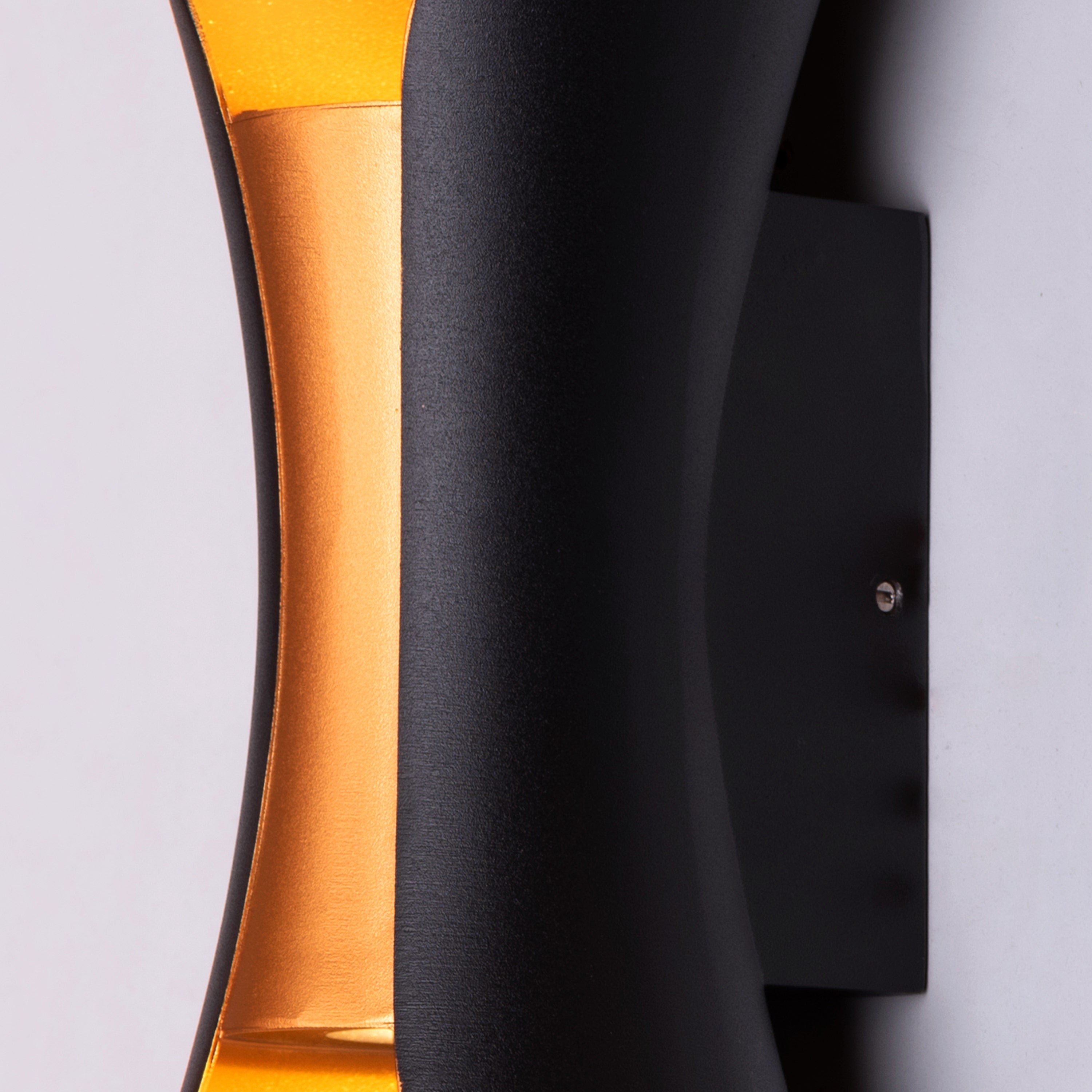 Amalfi (Black, Built-in LED) Indoor/Outdoor Wall Light (IP65 Rated)