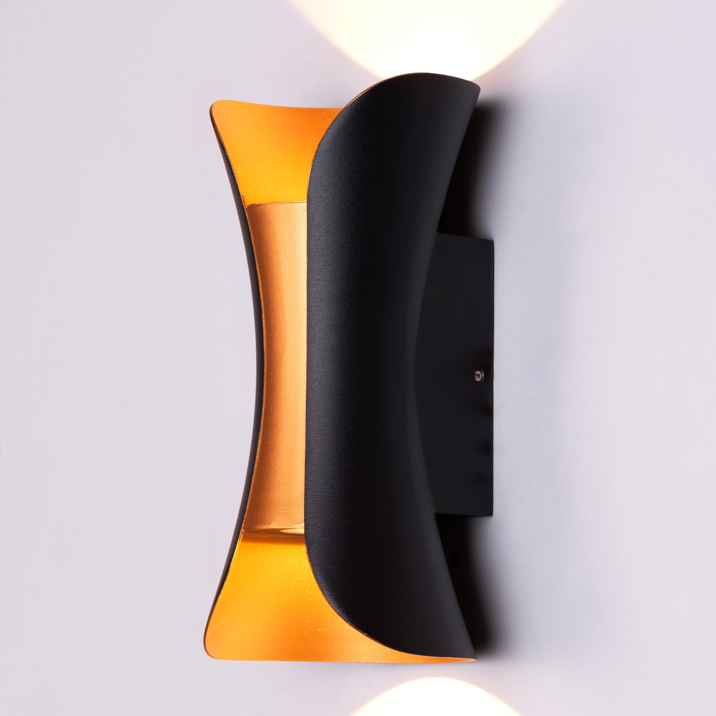 Amalfi (Black, Built-in LED) Indoor/Outdoor Wall Light (IP65 Rated)