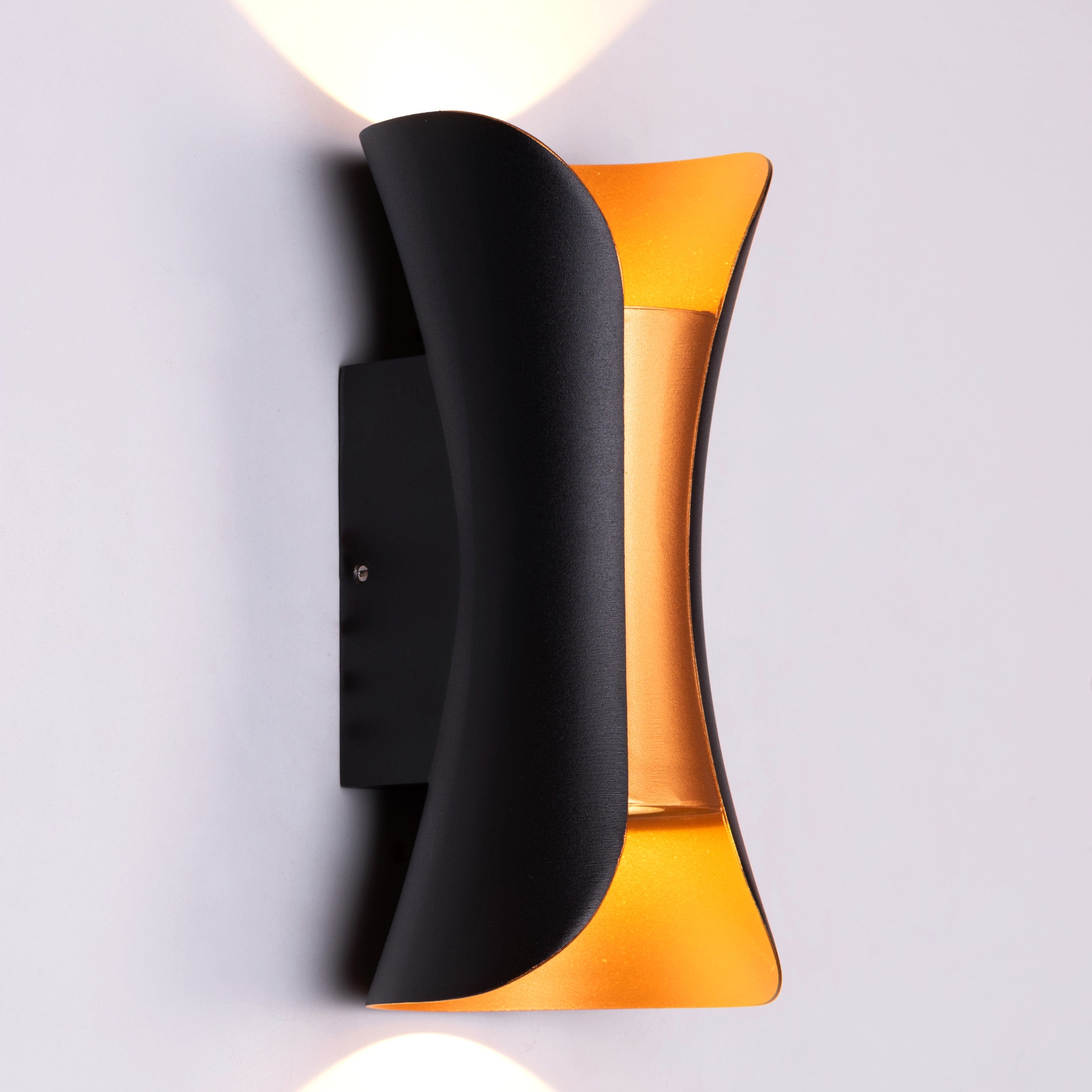 Amalfi (Black, Built-in LED) Indoor/Outdoor Wall Light (IP65 Rated)