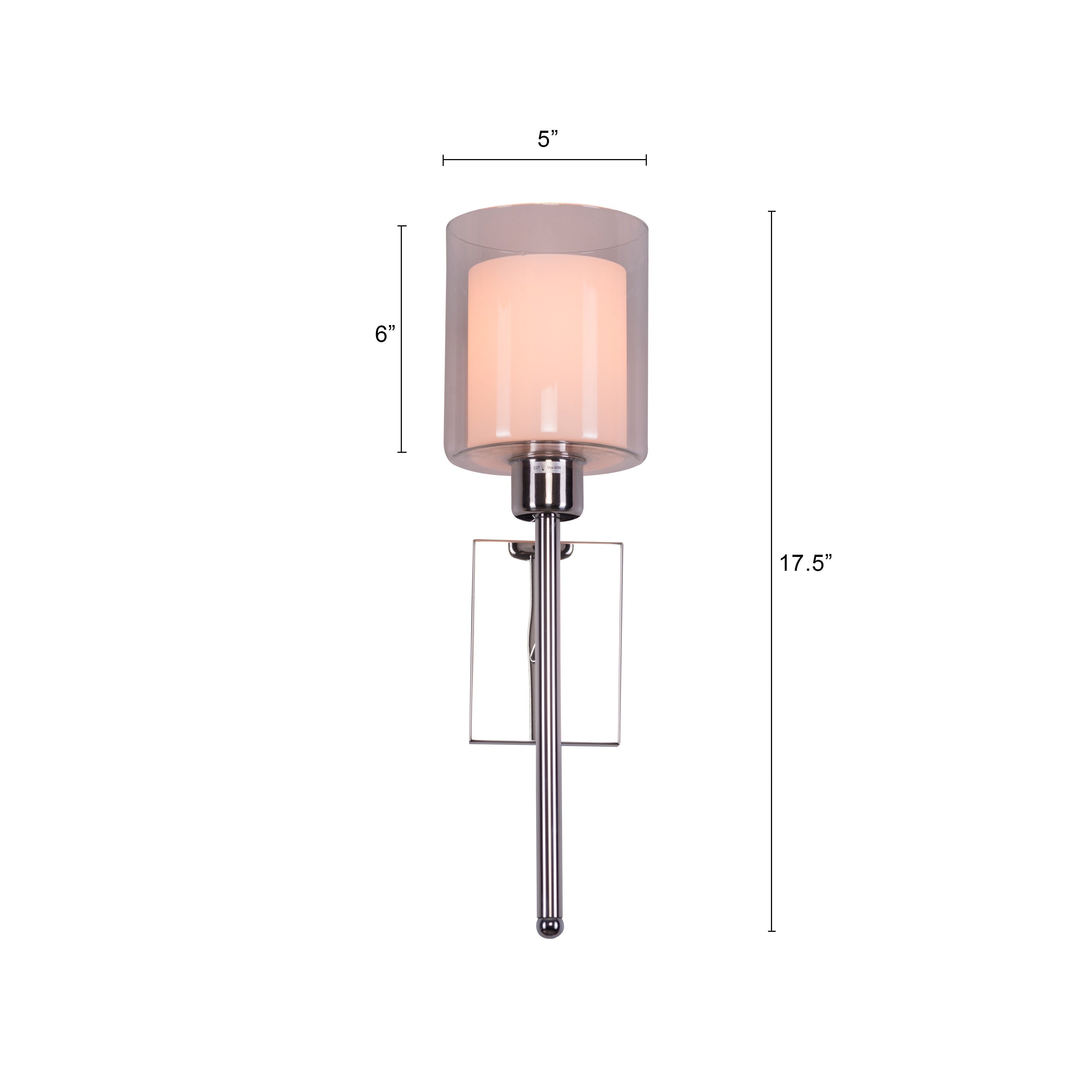 Courtesy Call (Chrome) Clear Glass Stainless Steel Wall Light
