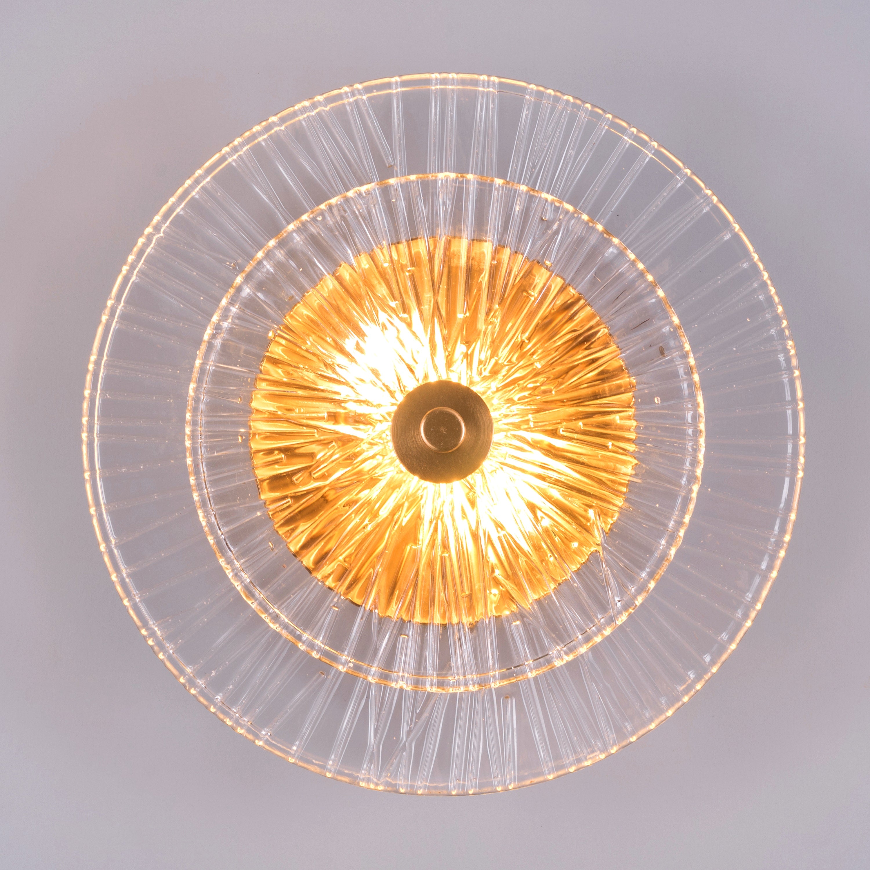 Feel My Crown (Gold) Textured Glass Wall Light