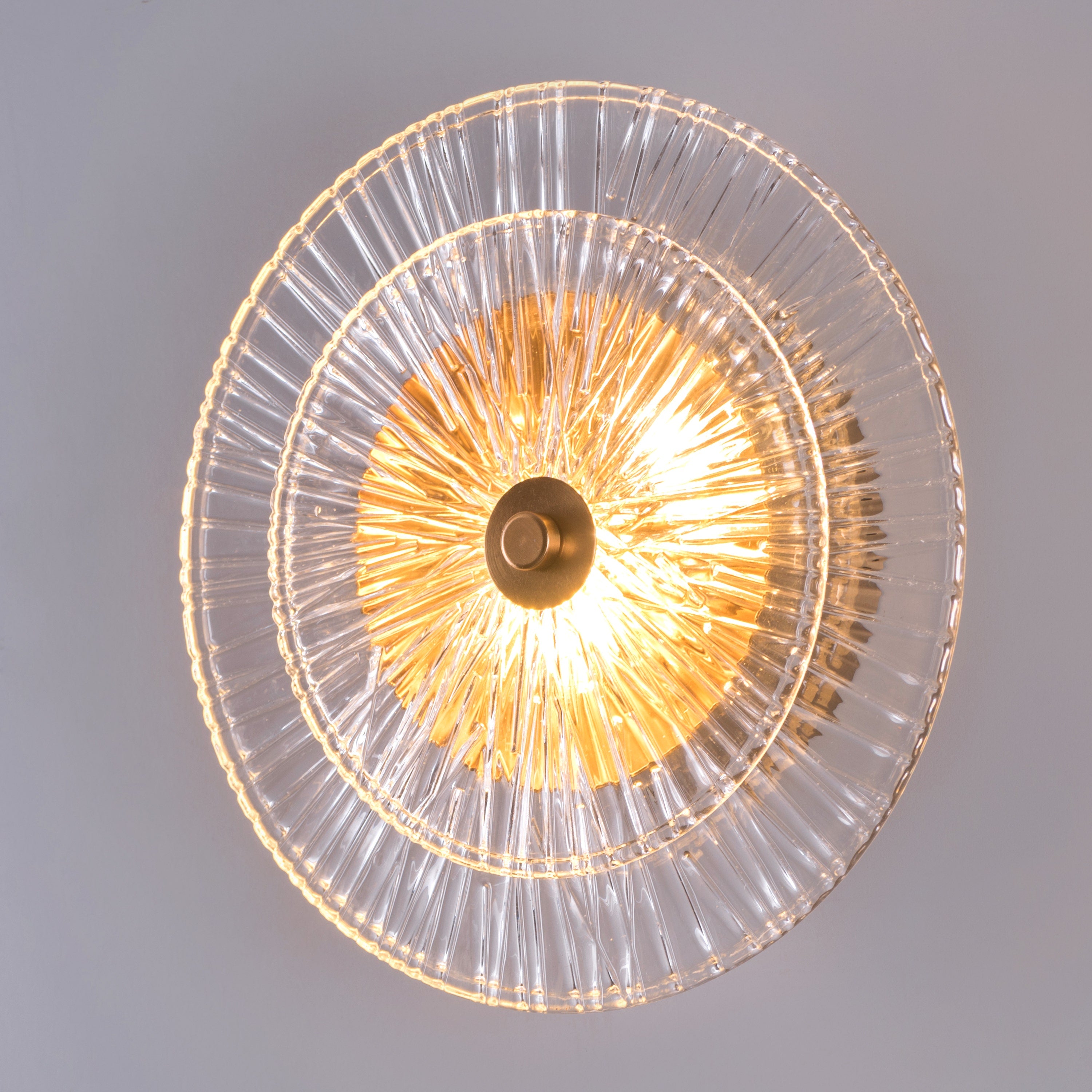 Feel My Crown (Gold) Textured Glass Wall Light