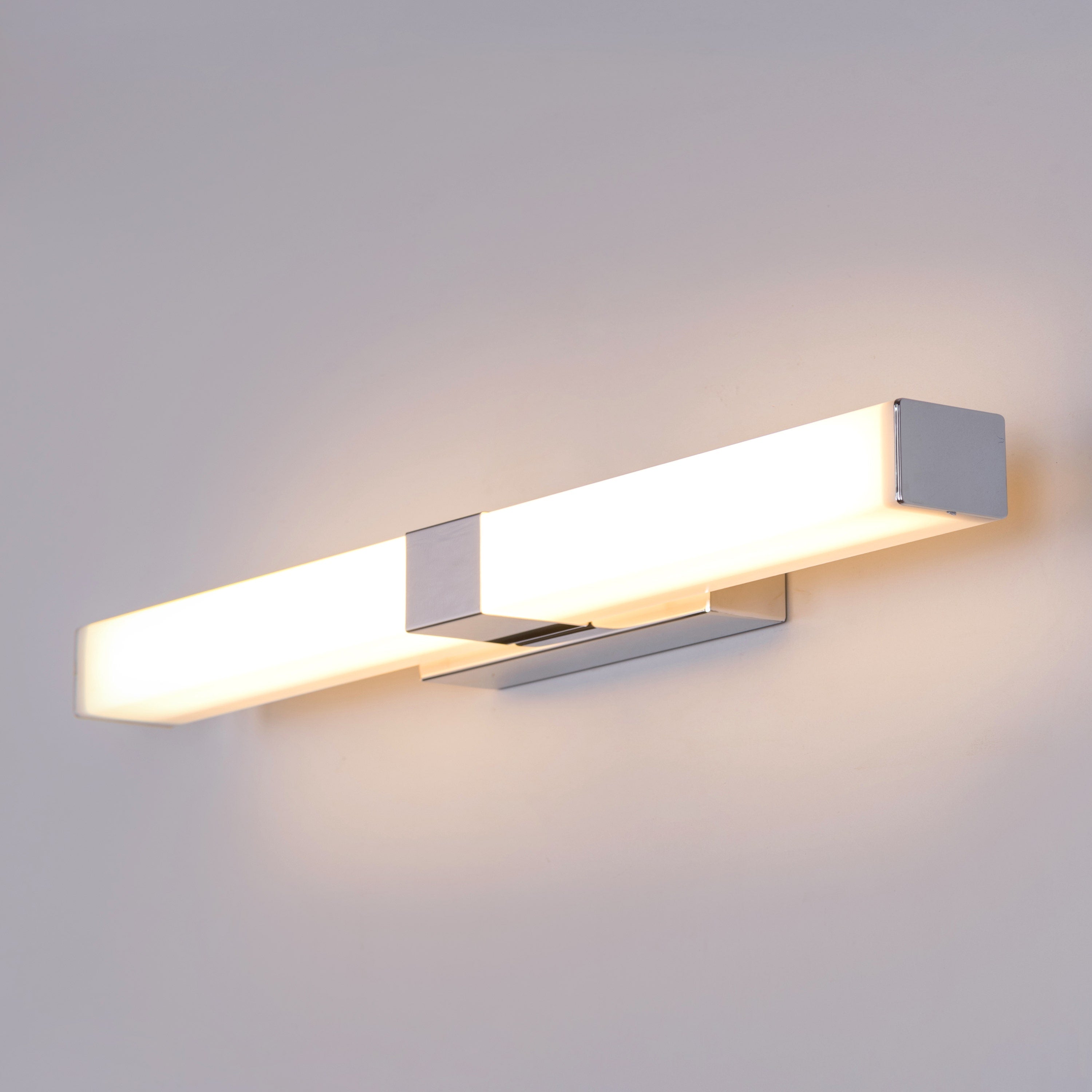 Vanity Reality (Large, Chrome, Built-In LED) Stainless Steel Vanity Light