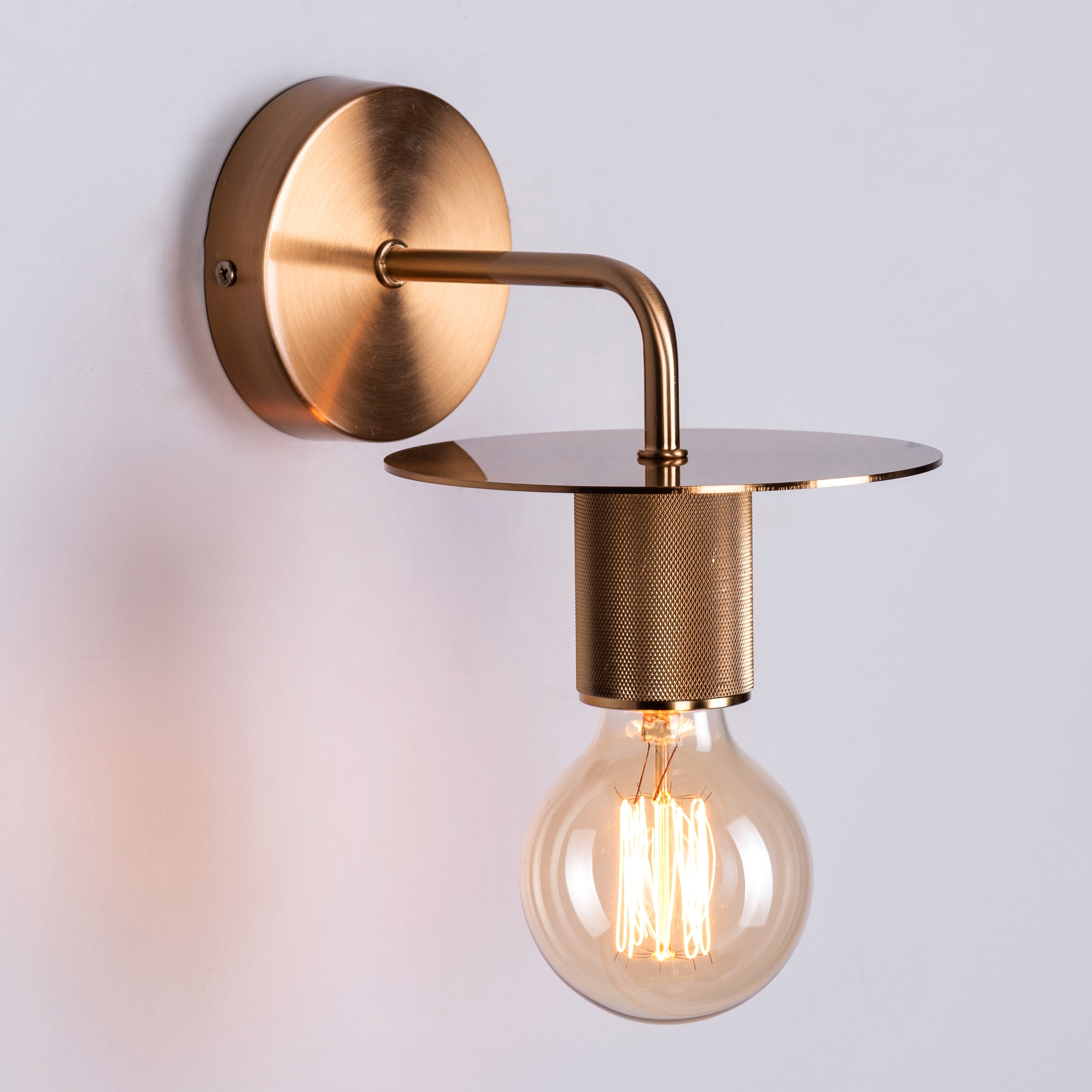Ahead We Glow (Gold) Wall Light (Edison Bulb Included)