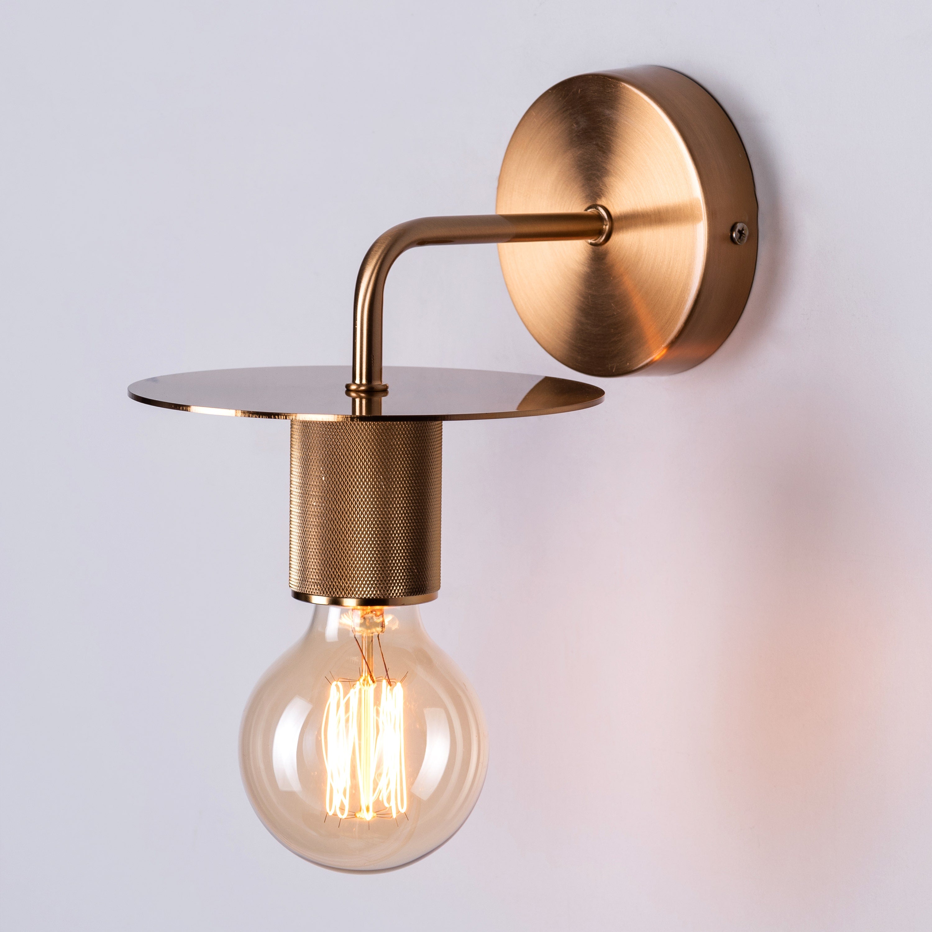 Ahead We Glow (Gold) Wall Light (Edison Bulb Included)