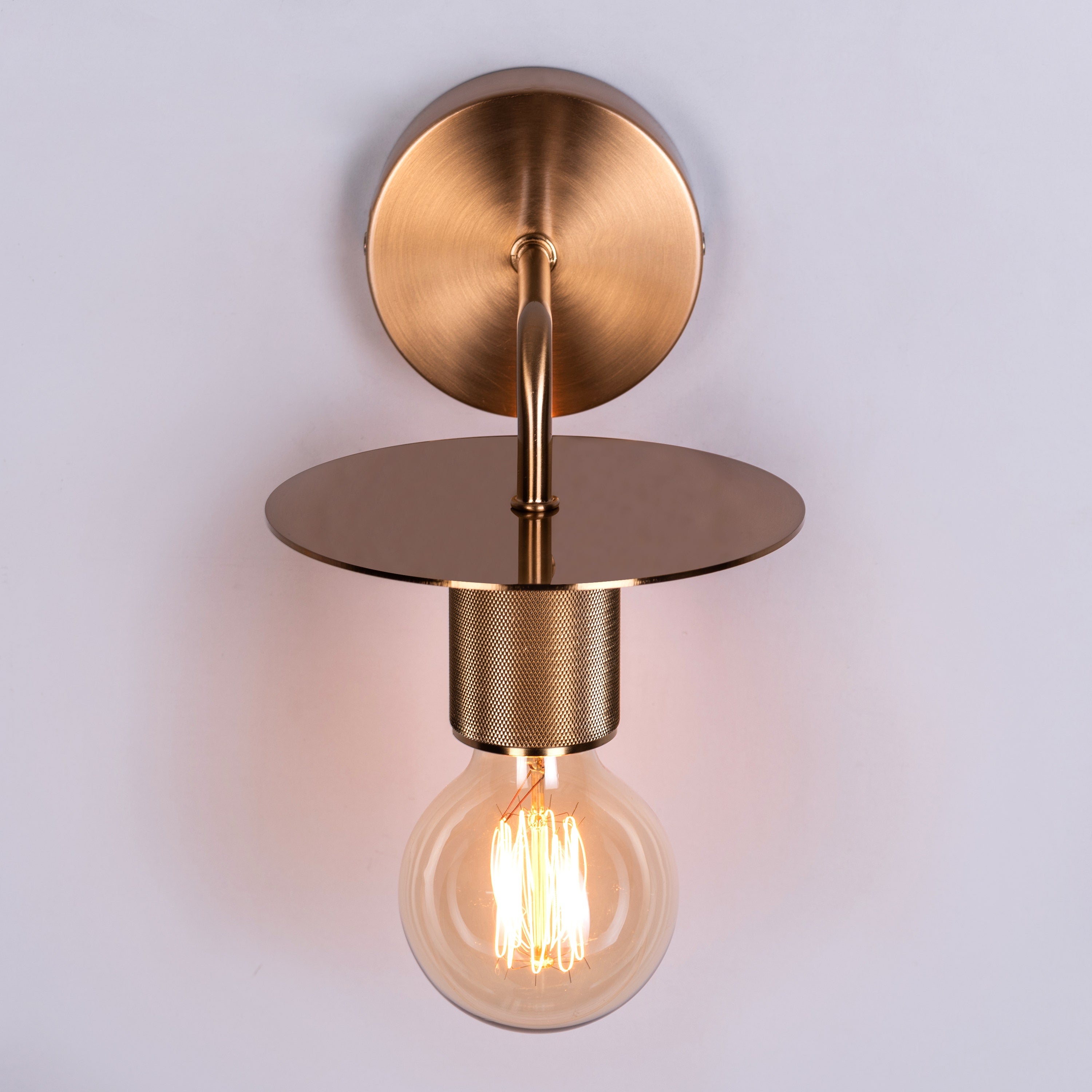 Ahead We Glow (Gold) Wall Light (Edison Bulb Included)