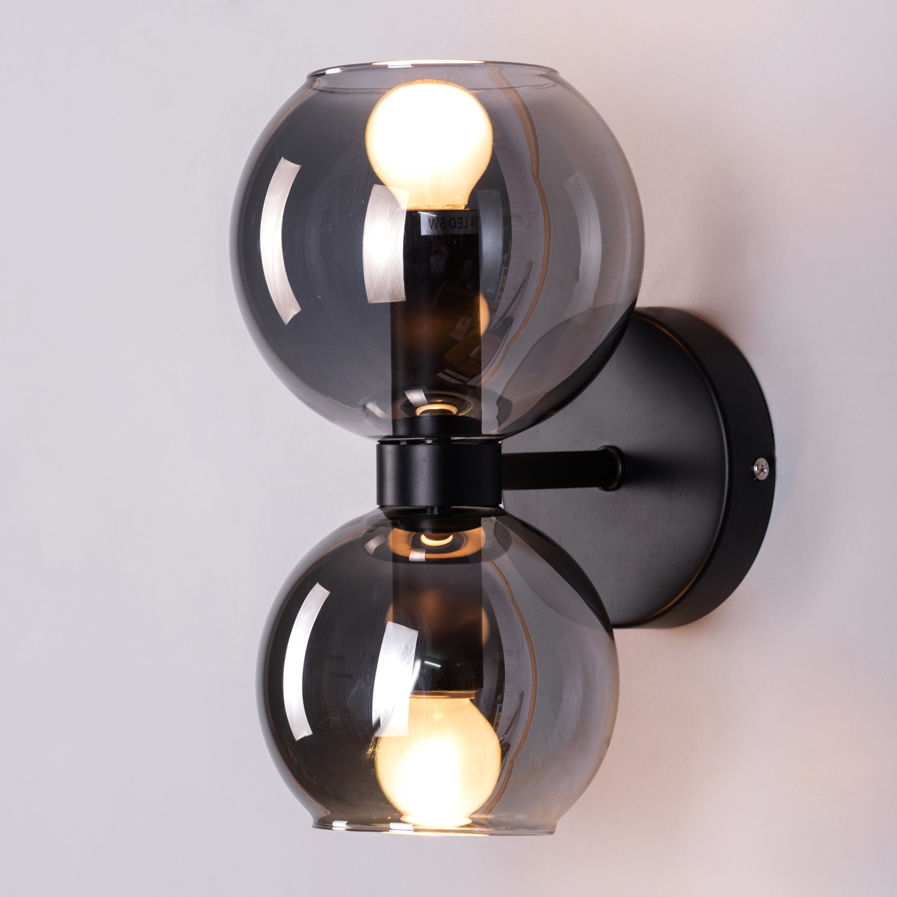Afloat (Black, Smokey Grey) Glass Wall Light