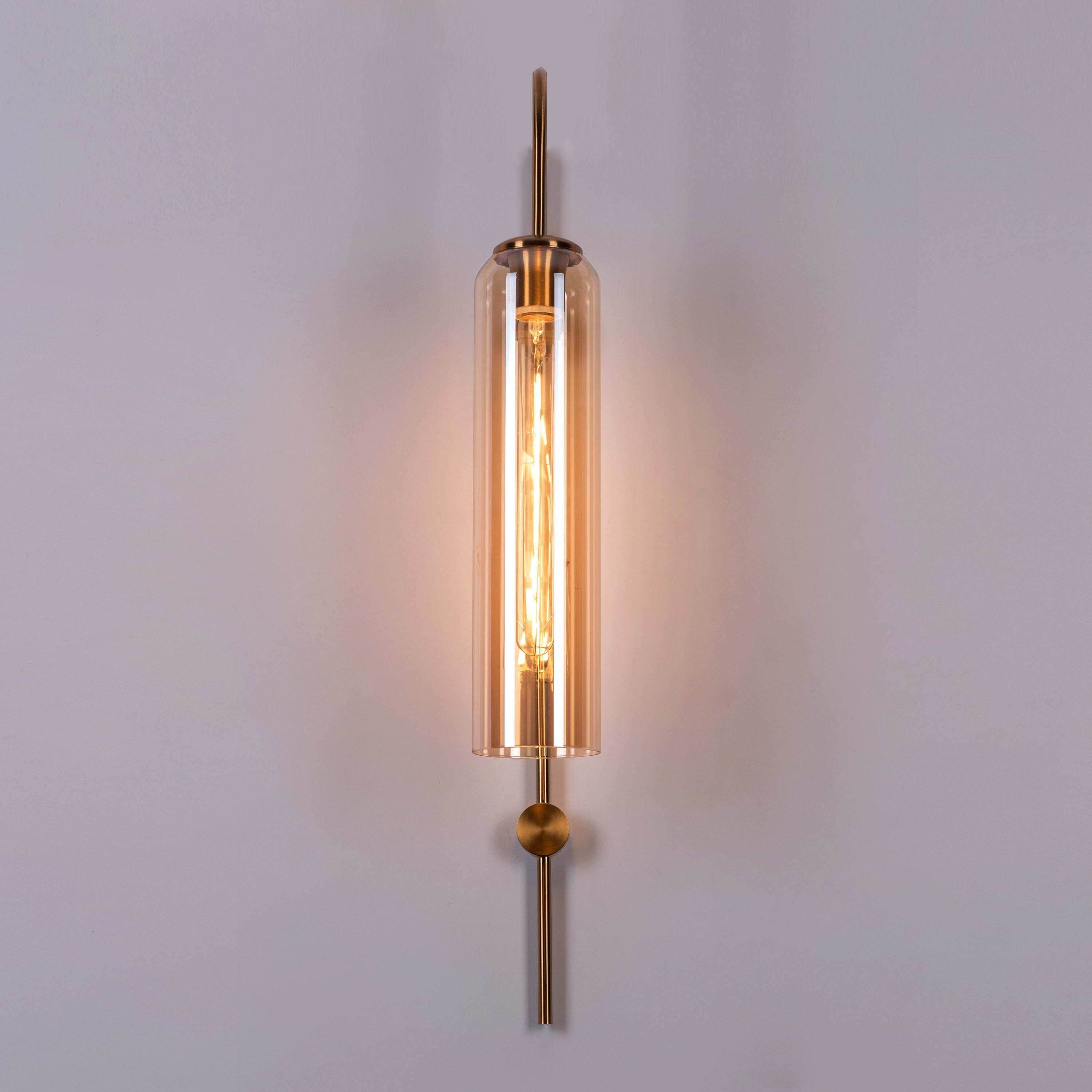 Wait For Me (Cognac) Glass Wall Light