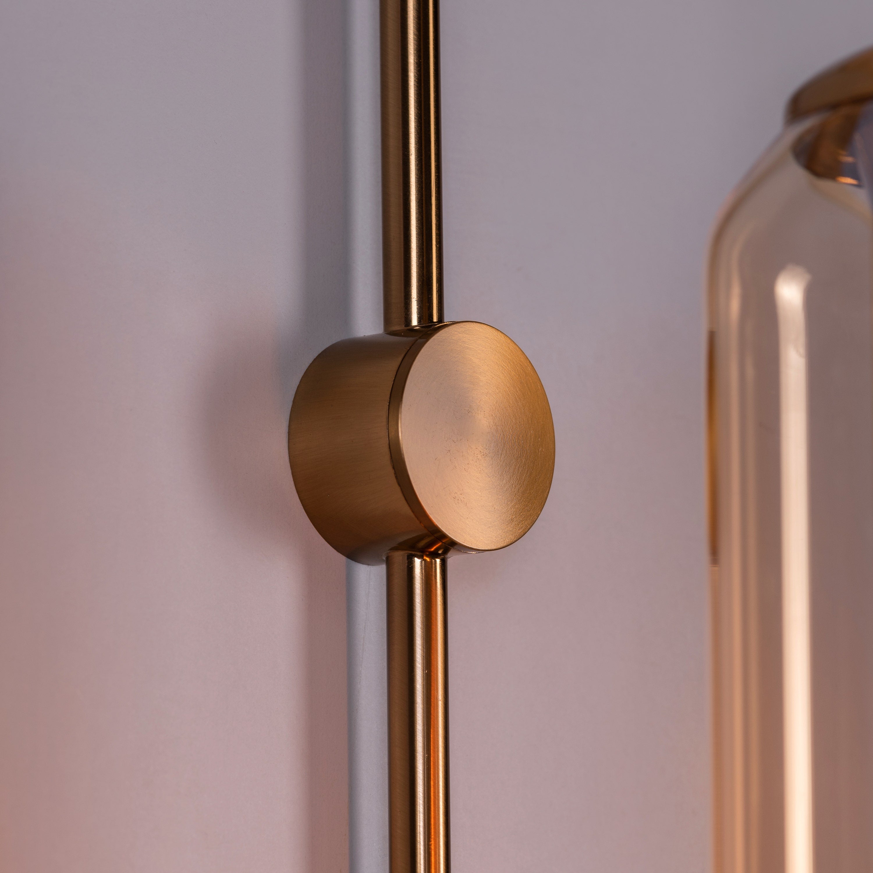 Wait For Me (Cognac) Glass Wall Light