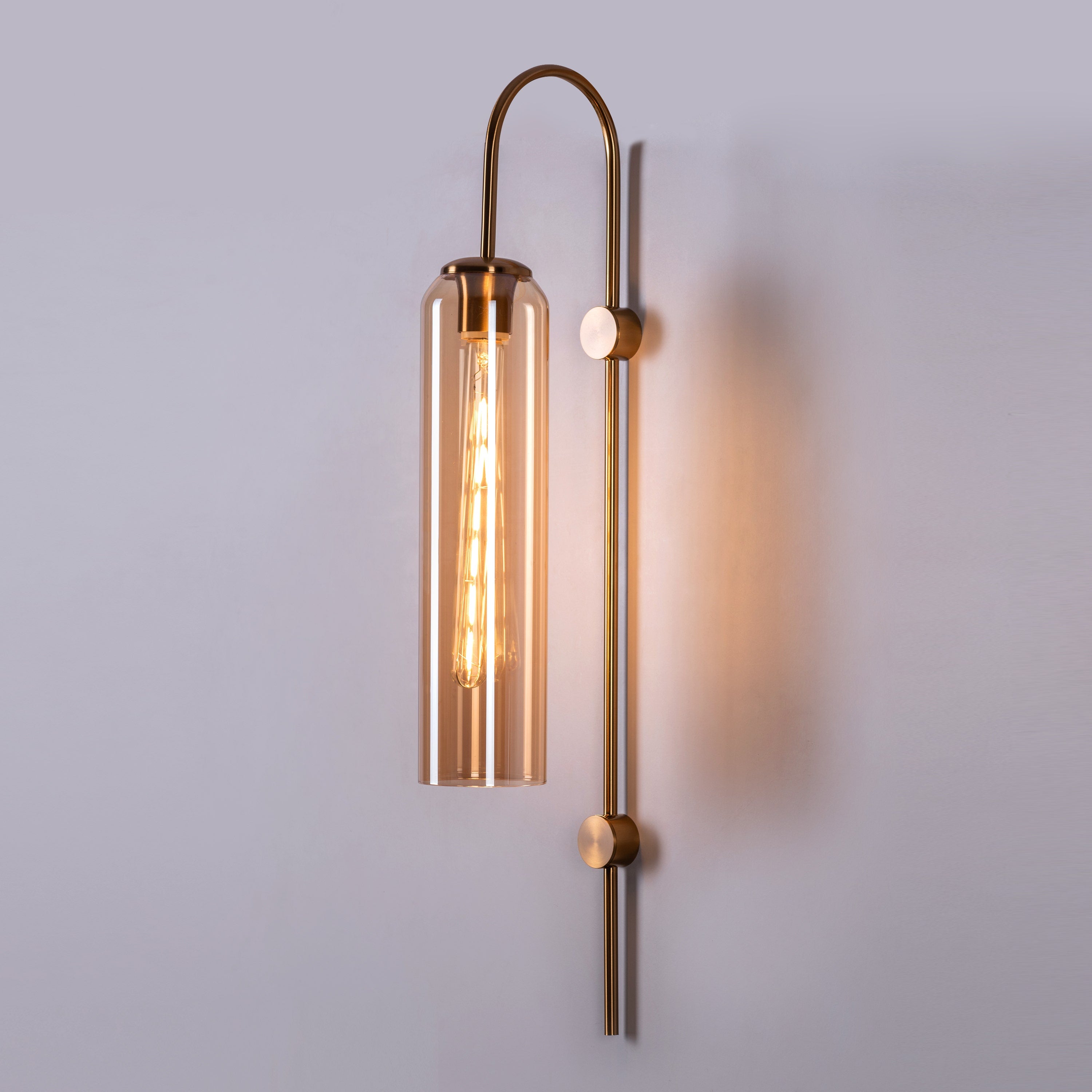 Wait For Me (Cognac) Glass Wall Light