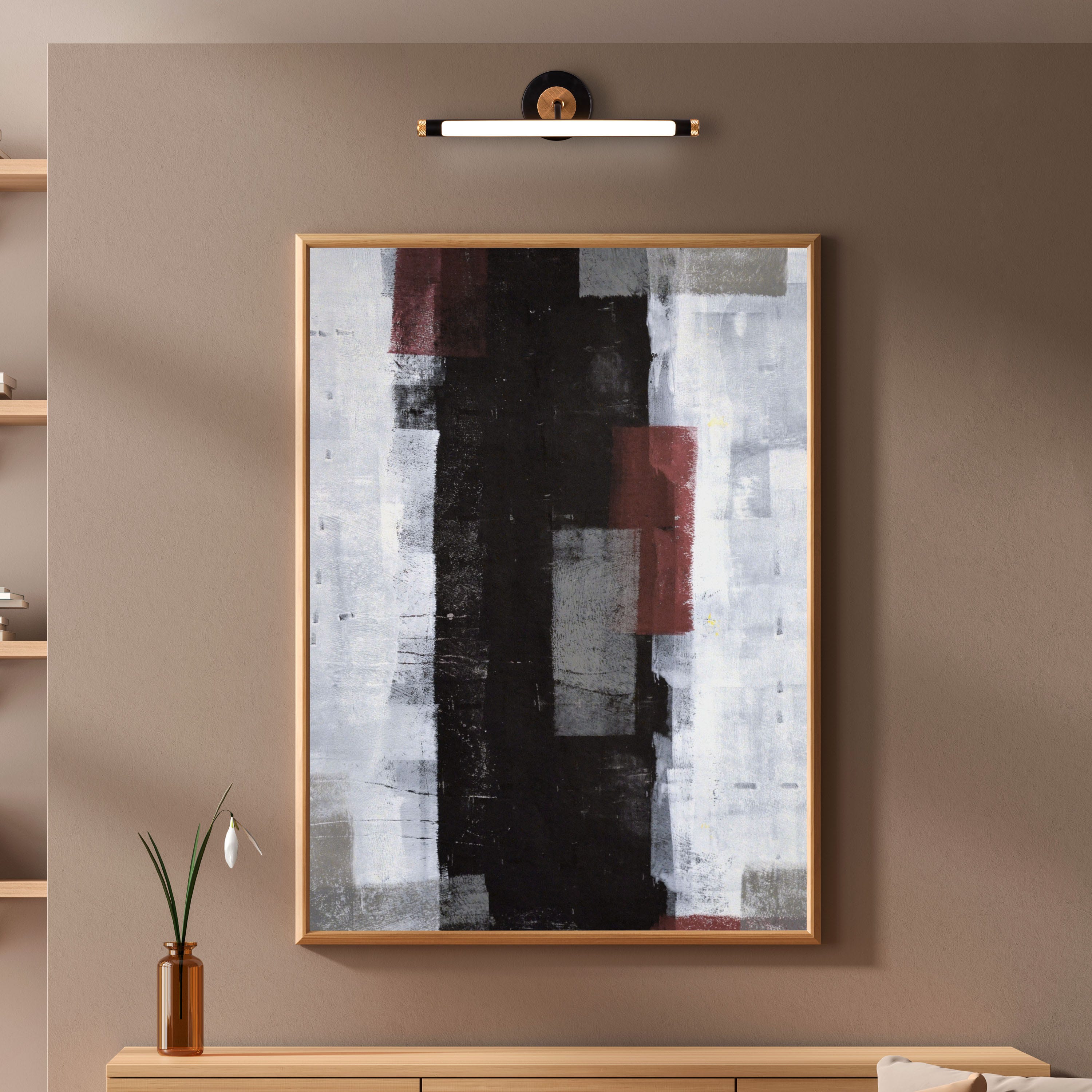 Superhit (Small, Black, Built-In LED) Picture Wall Light