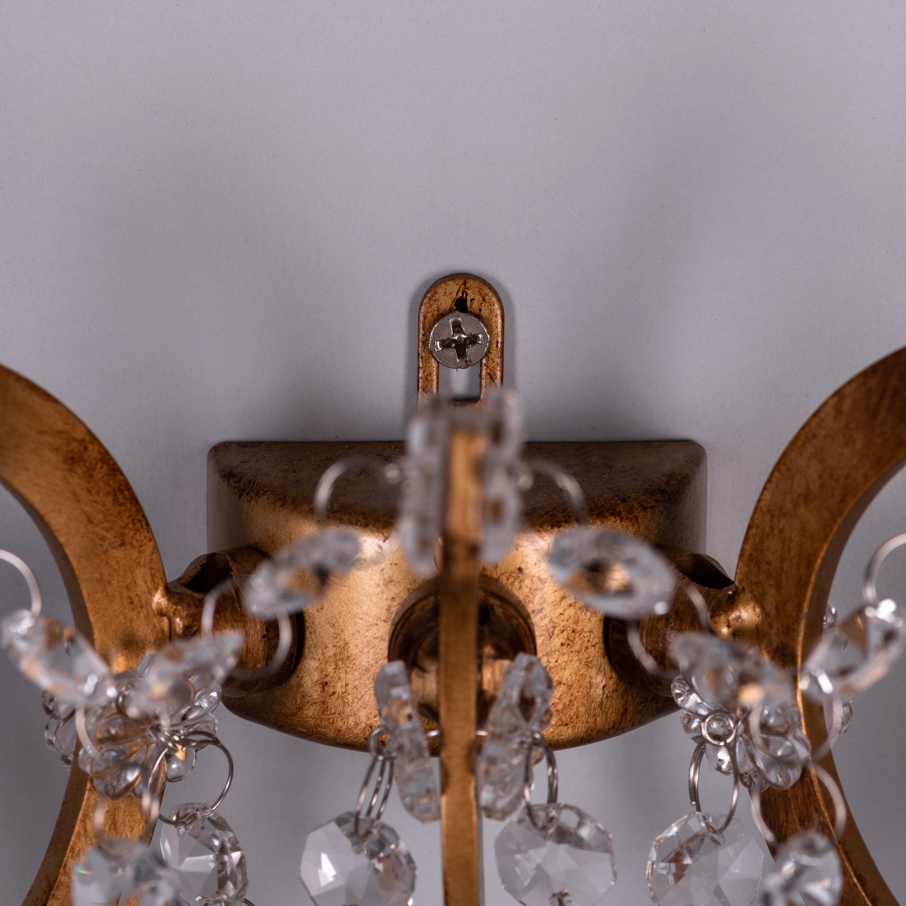 French Restoration (Antique Gold) Crystal Wall Light