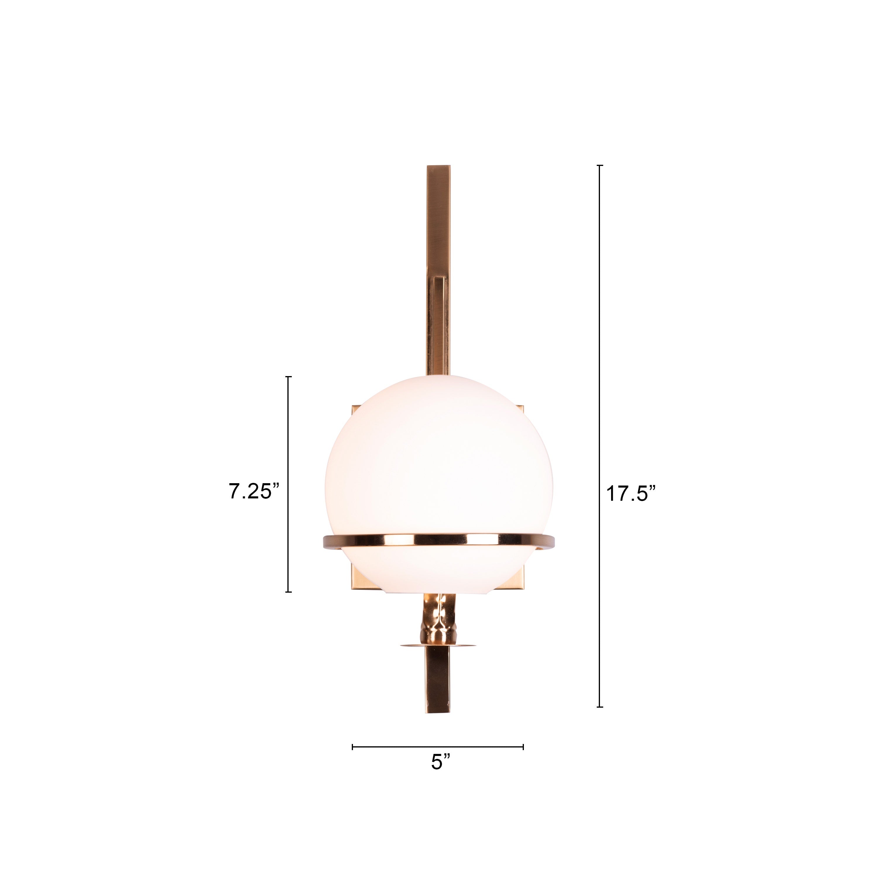 Game On (Gold, Milky White) Glass Wall Light