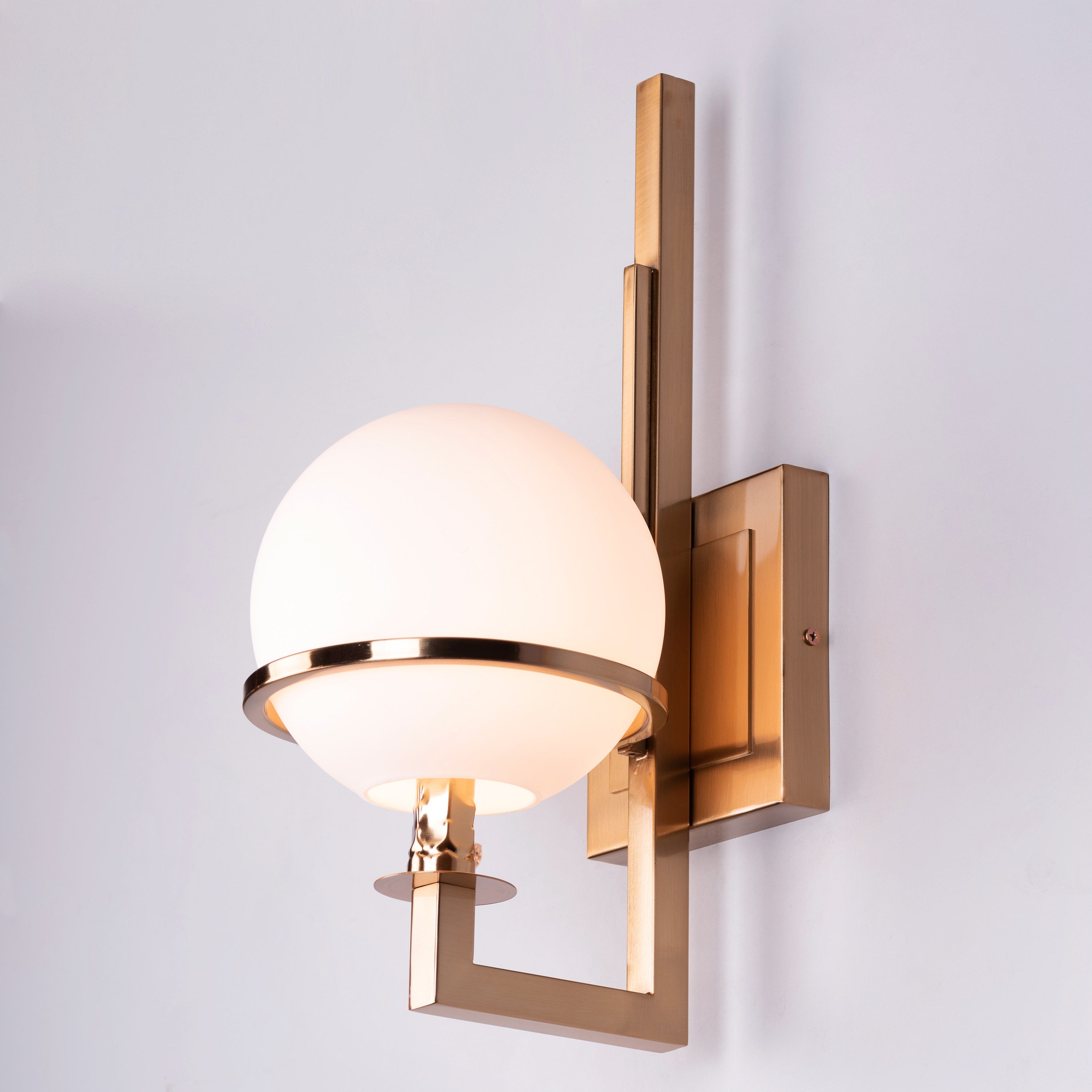 Game On (Gold, Milky White) Glass Wall Light