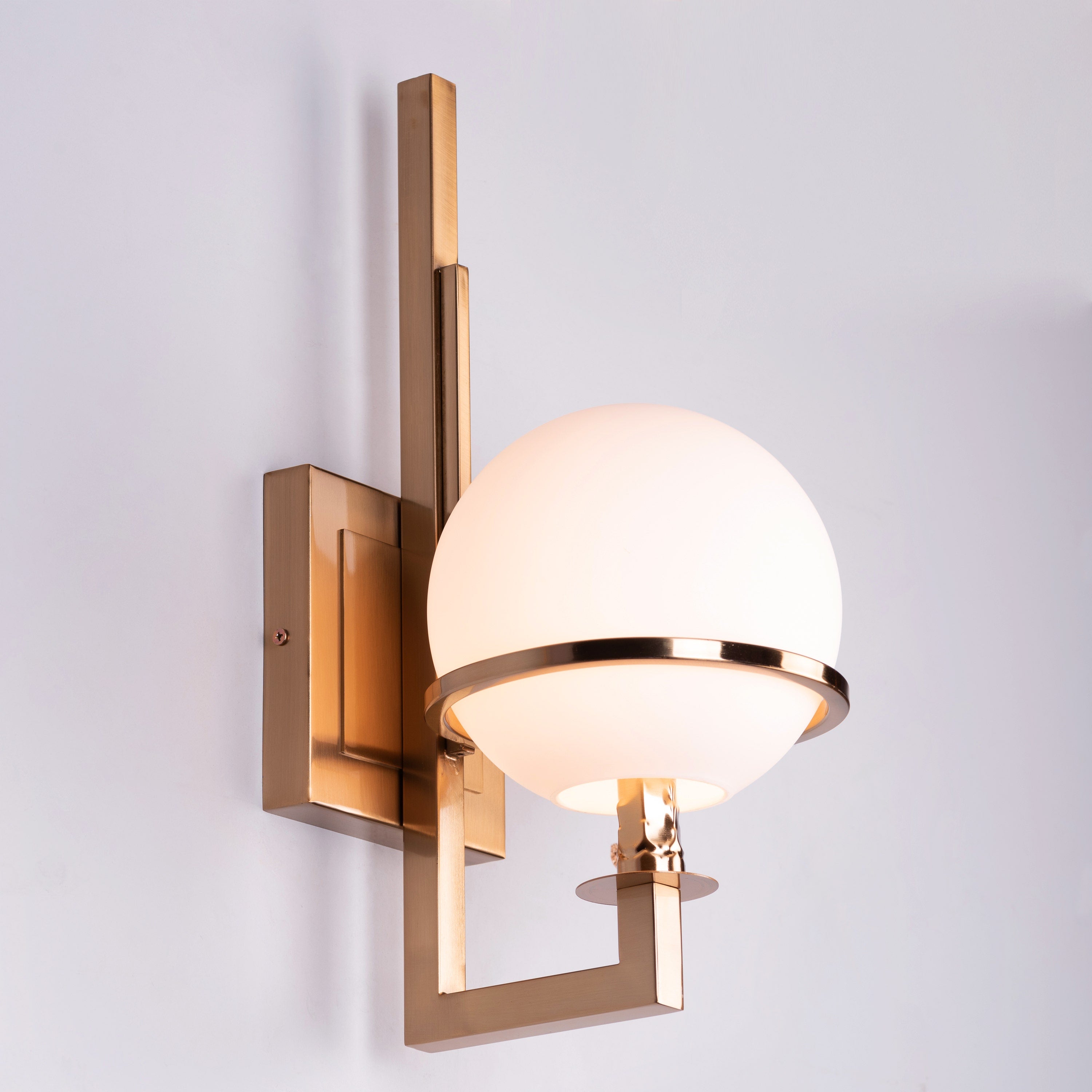 Game On (Gold, Milky White) Glass Wall Light