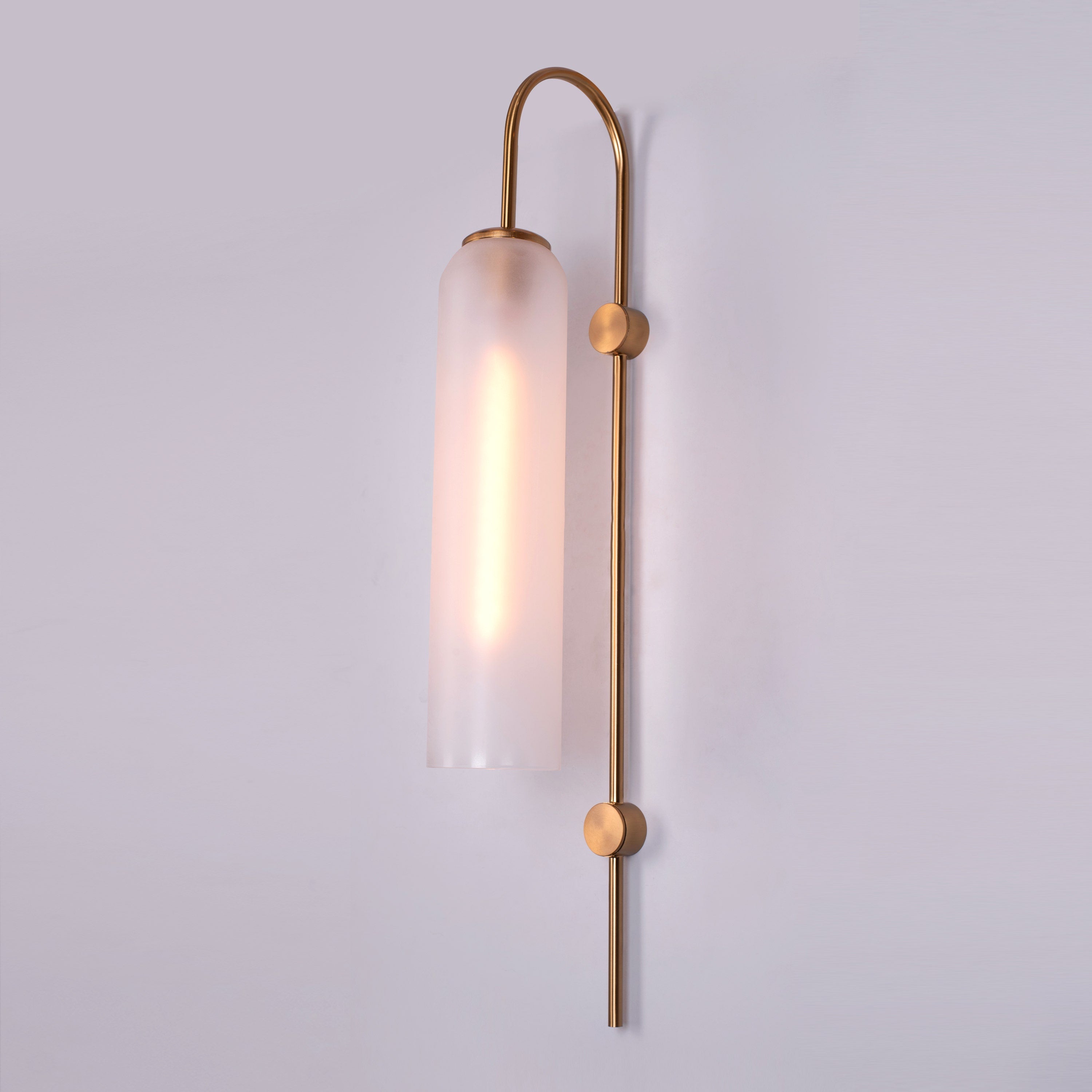 Wait For Me (Gold, Frosted) Glass Wall Light