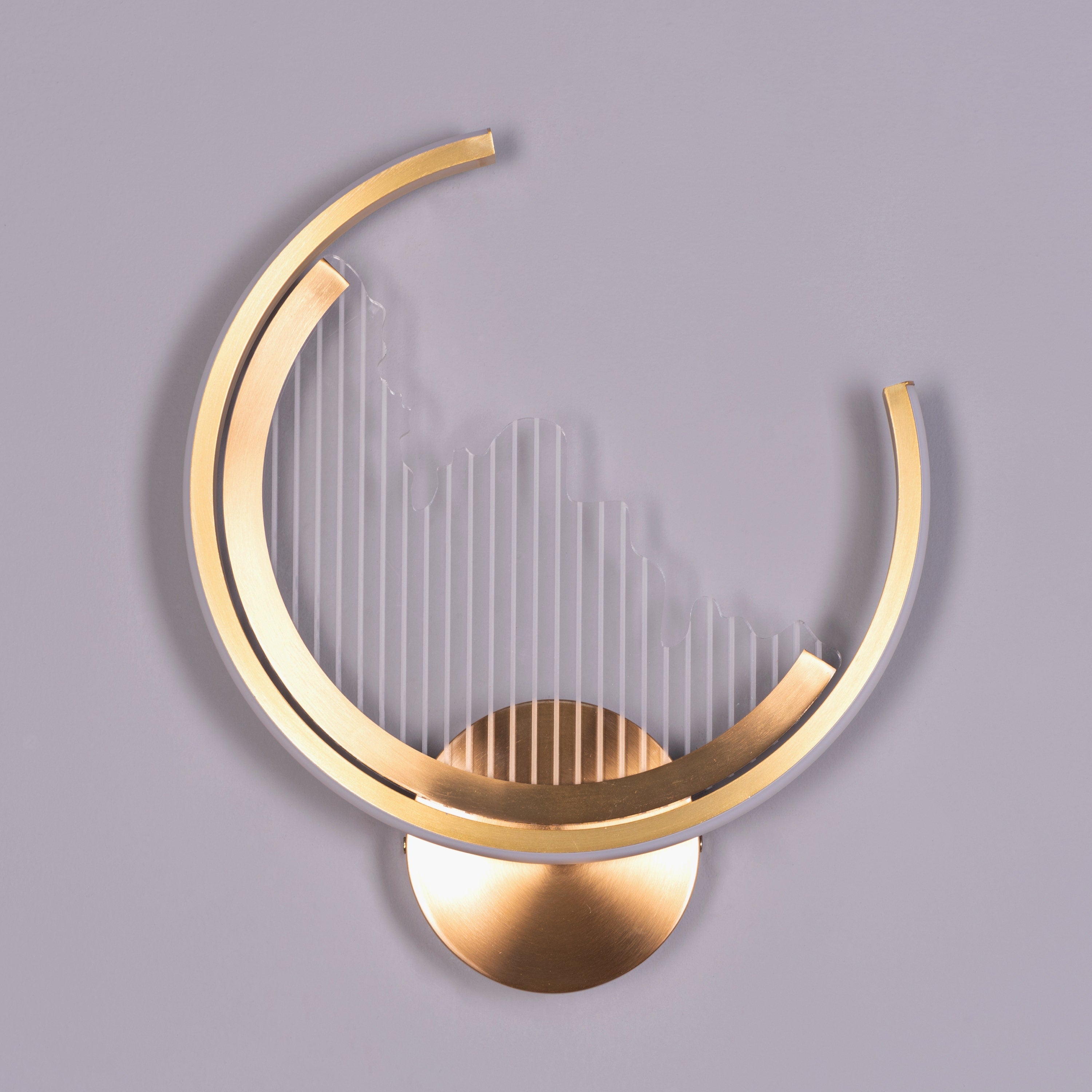 Sand Castle (Gold, Clear Shade, Built-In LED) Wall Light