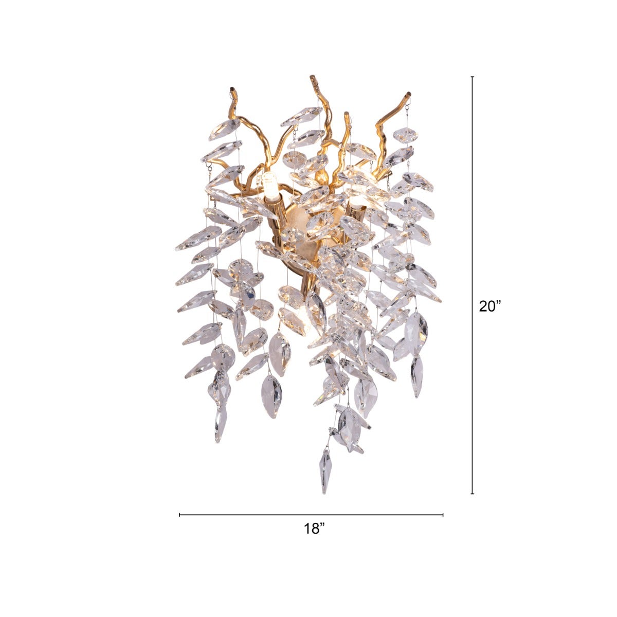 Moral Of The Story (Gold) Crystal Wall Light