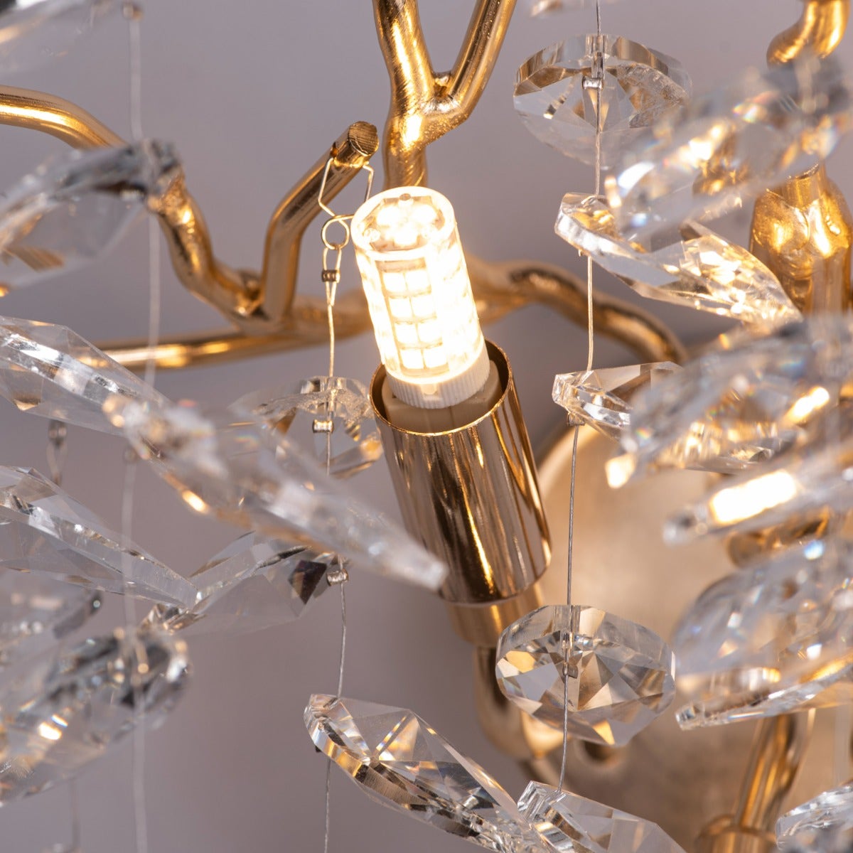 Moral Of The Story (Gold) Crystal Wall Light