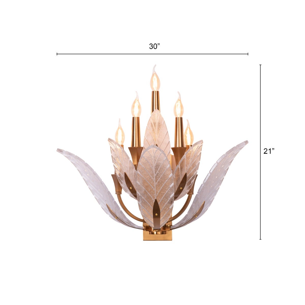 Trance (Large, Gold) Glass Wall Light