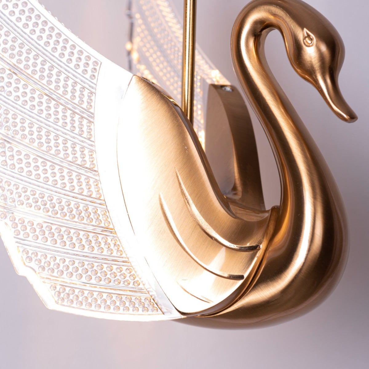 Two Birds One Throne (Gold, Dimmable LED with Remote Control) Wall Light
