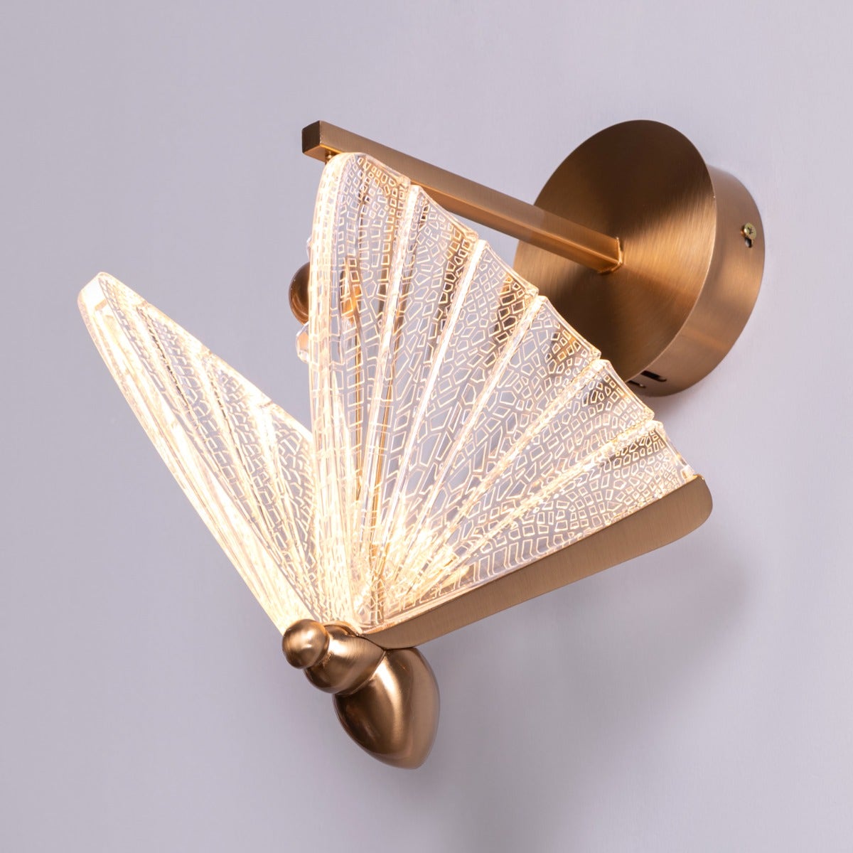 Butterfly Wishes (Gold, Dimmable LED with Remote Control) Wall Light