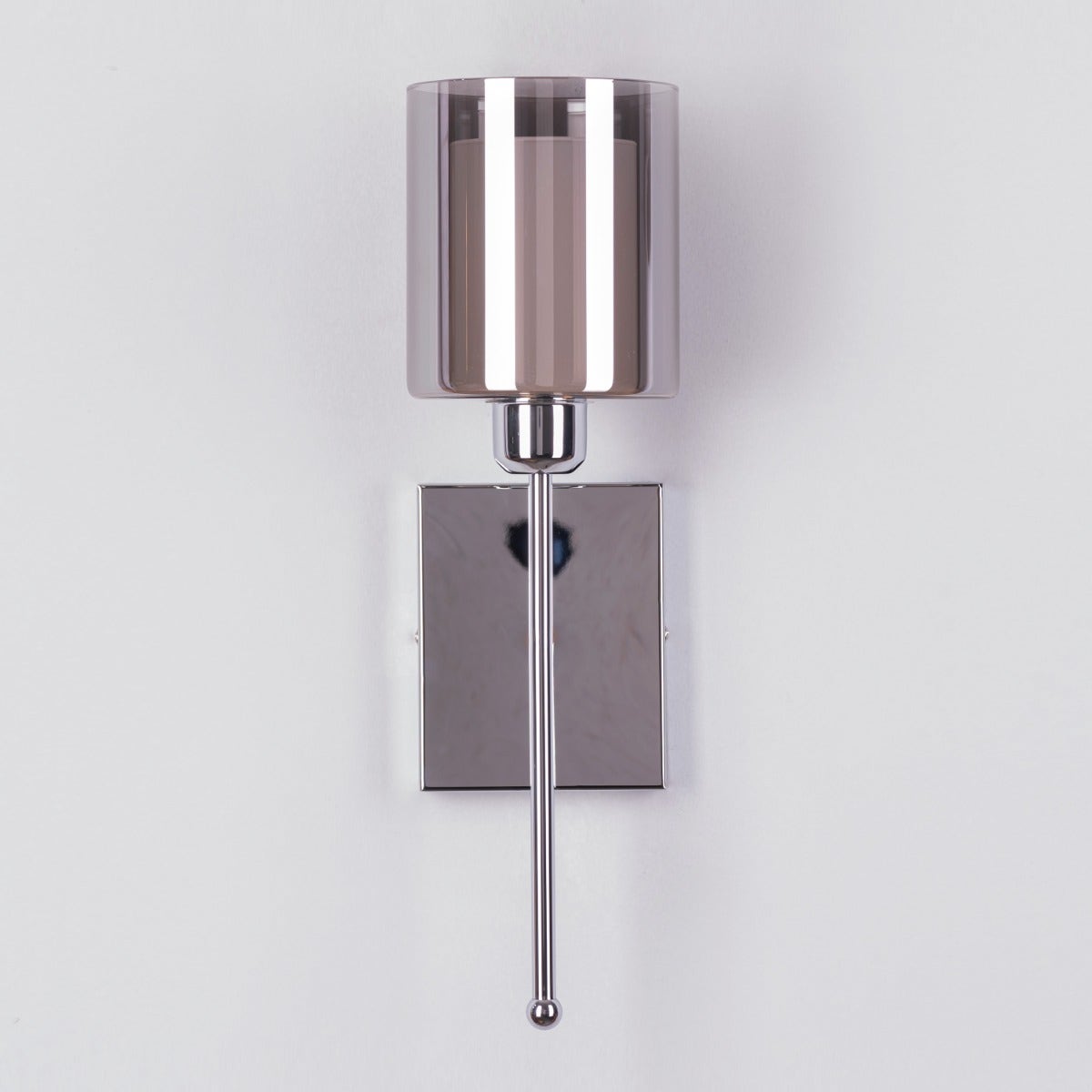 Courtesy Call (Smokey Grey) Glass Stainless Steel Wall Light