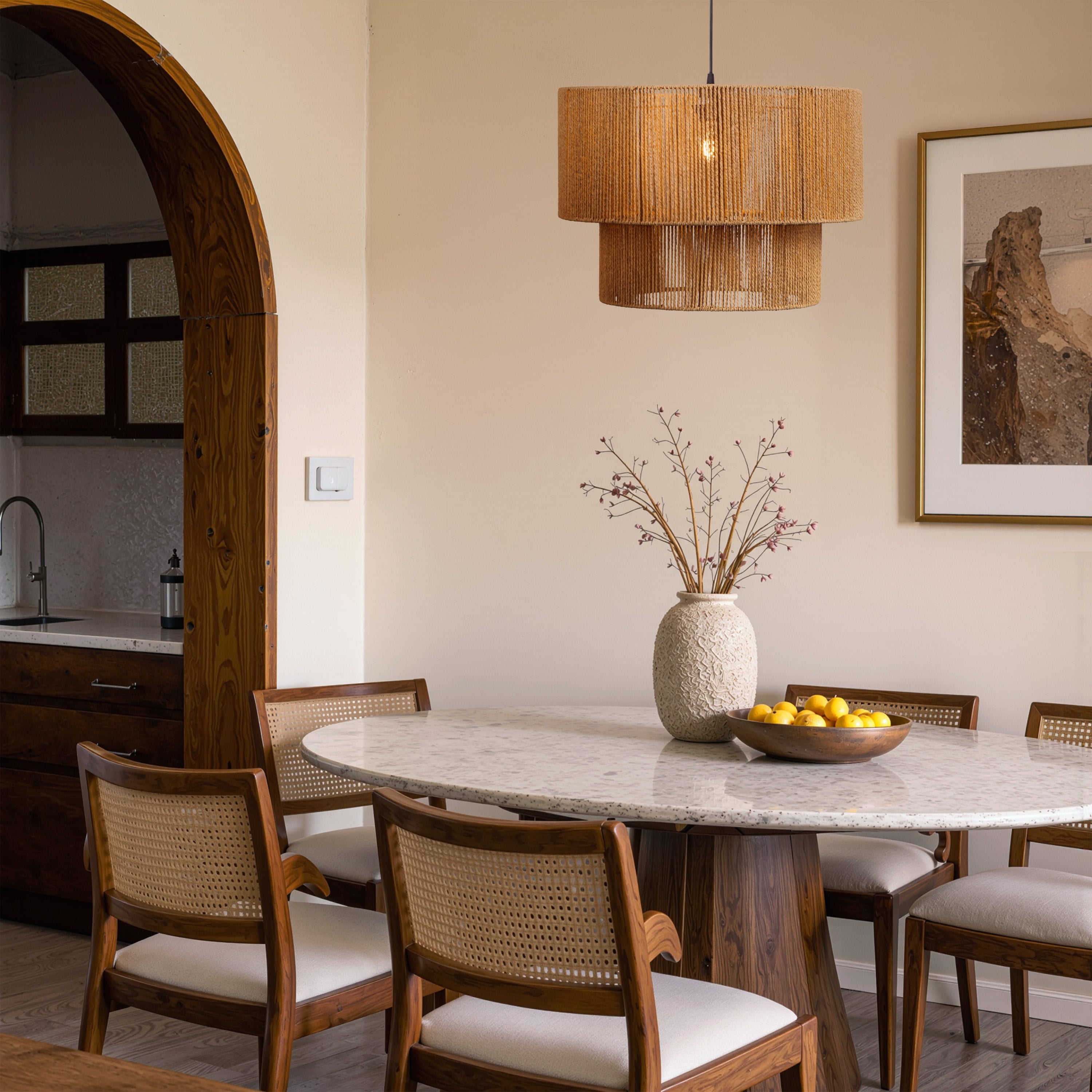 Warmth Woven Rattan Pendant Light