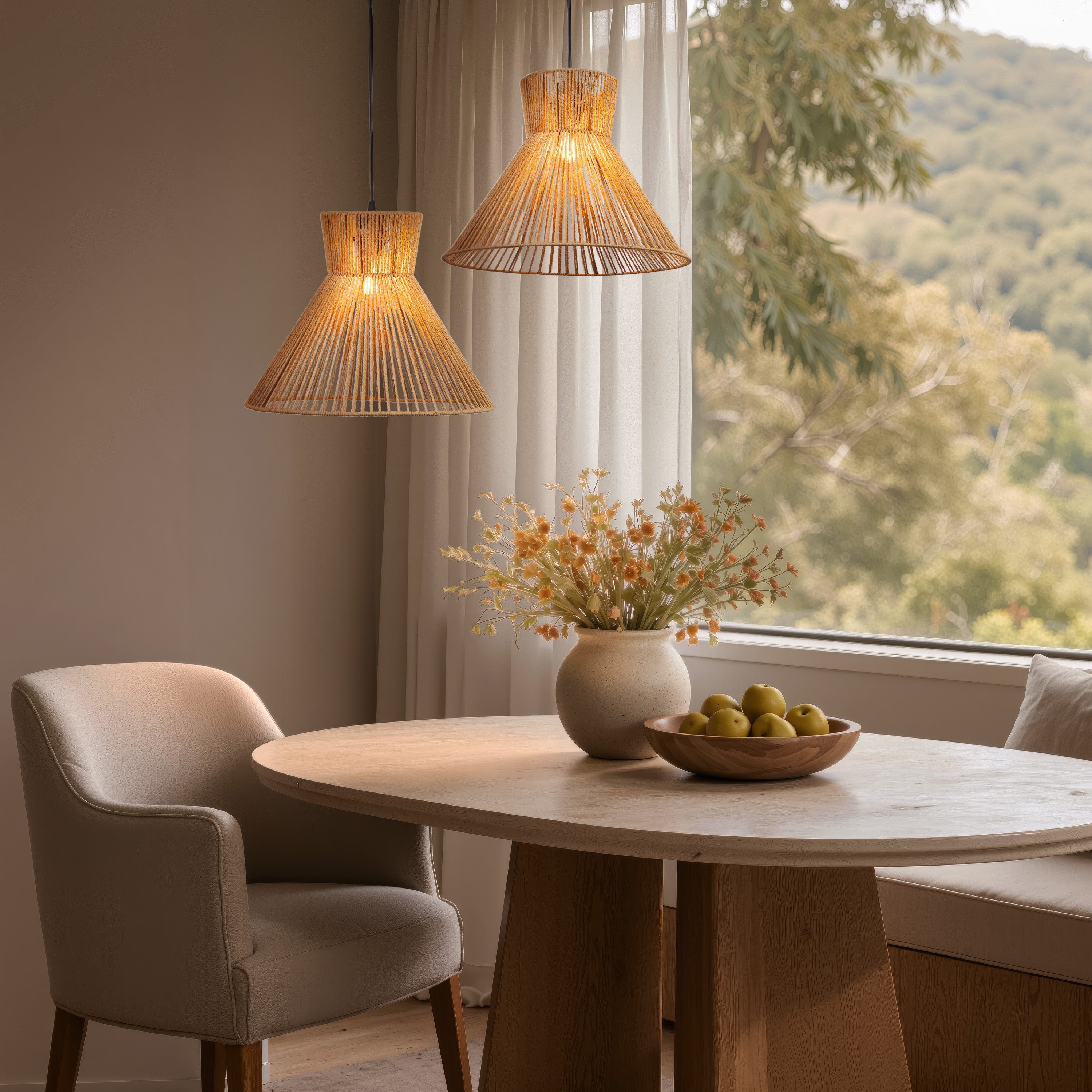 Glowsphere Rattan Pendant Light