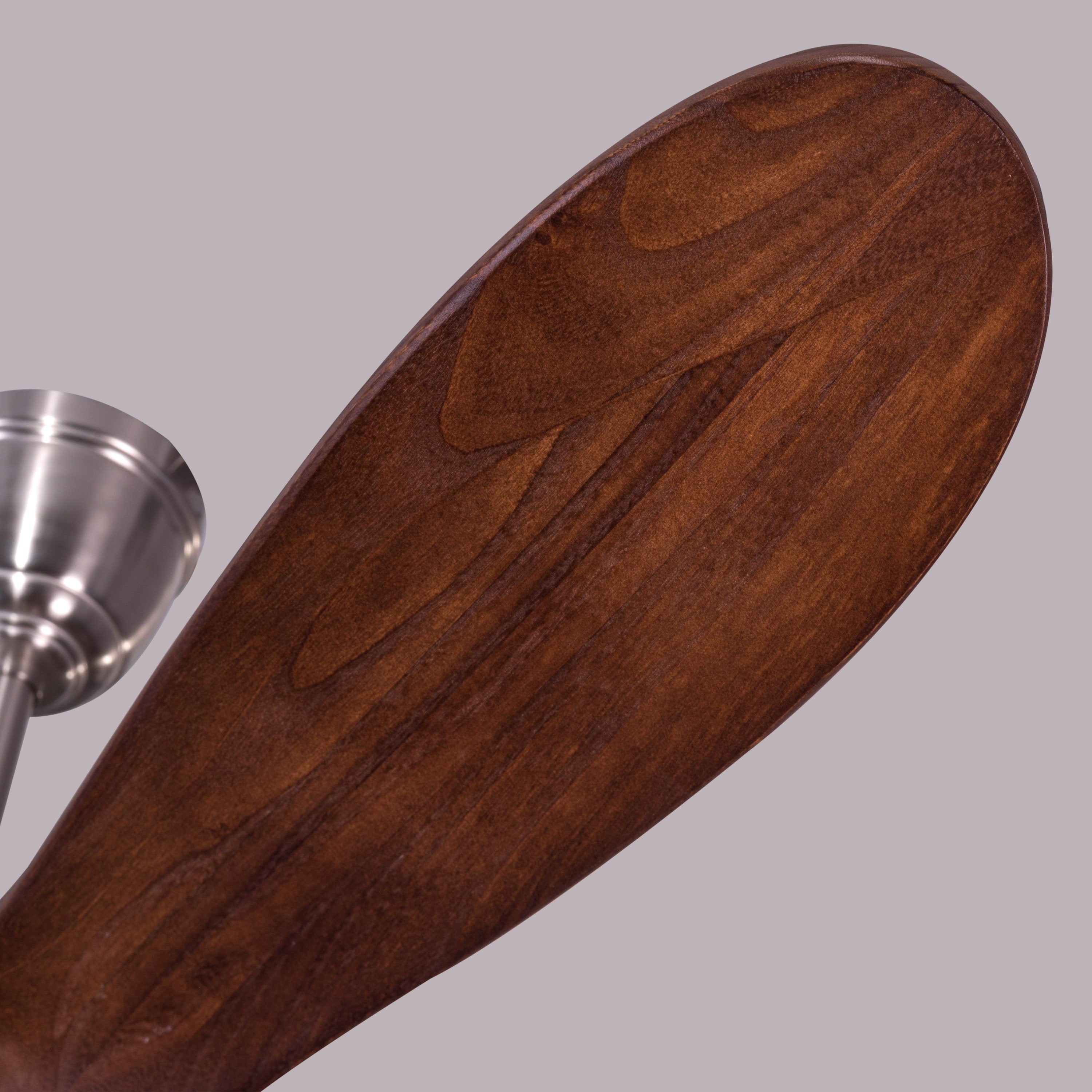 Spin Me Around (132 cm Span, Chrome Finish Metal Body, Solid Wood Blades) Ceiling Fan