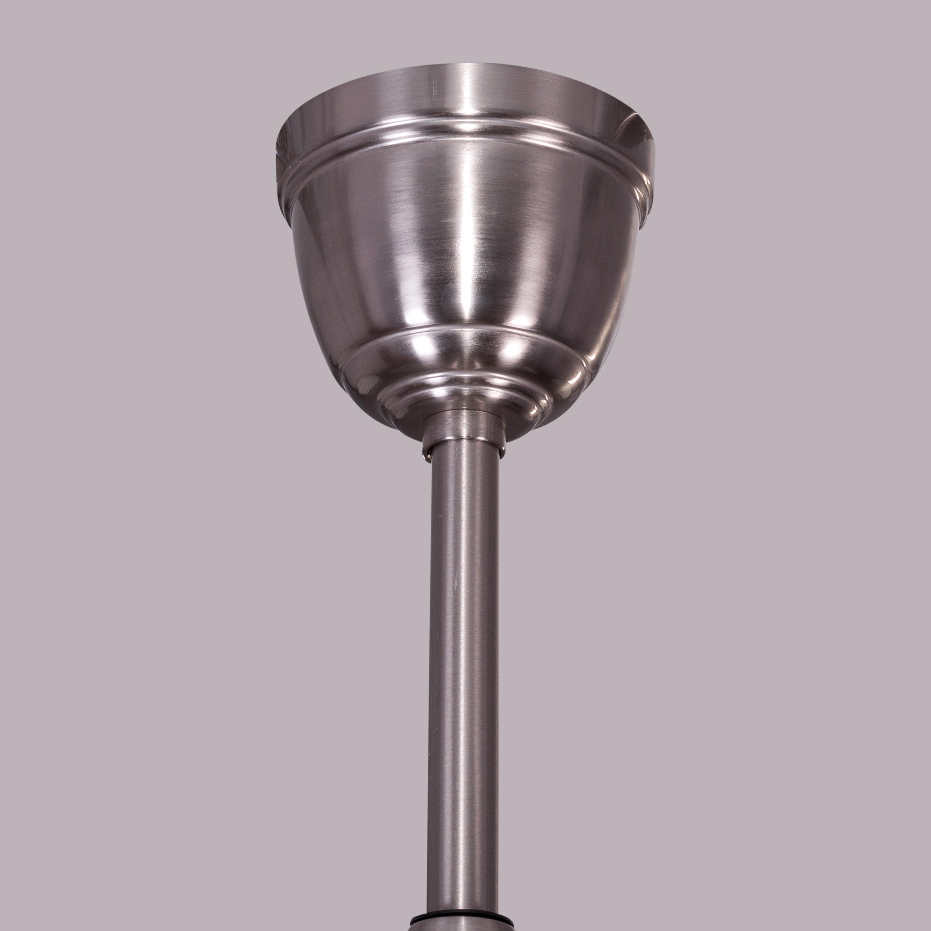 Spin Me Around (132 cm Span, Chrome Finish Metal Body, Solid Wood Blades) Ceiling Fan