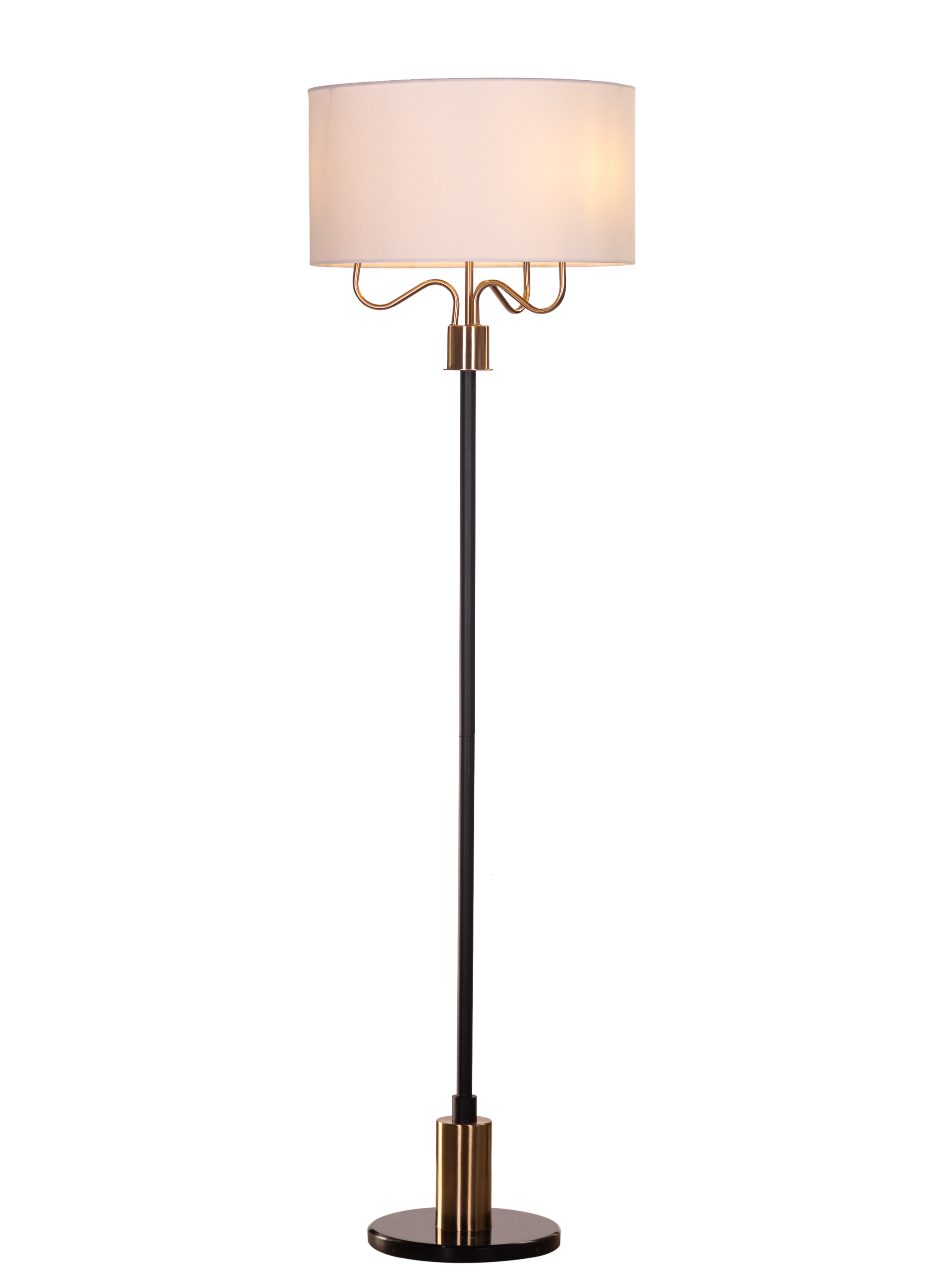 Aubrelle (Black & Gold) Marble Floor Lamp