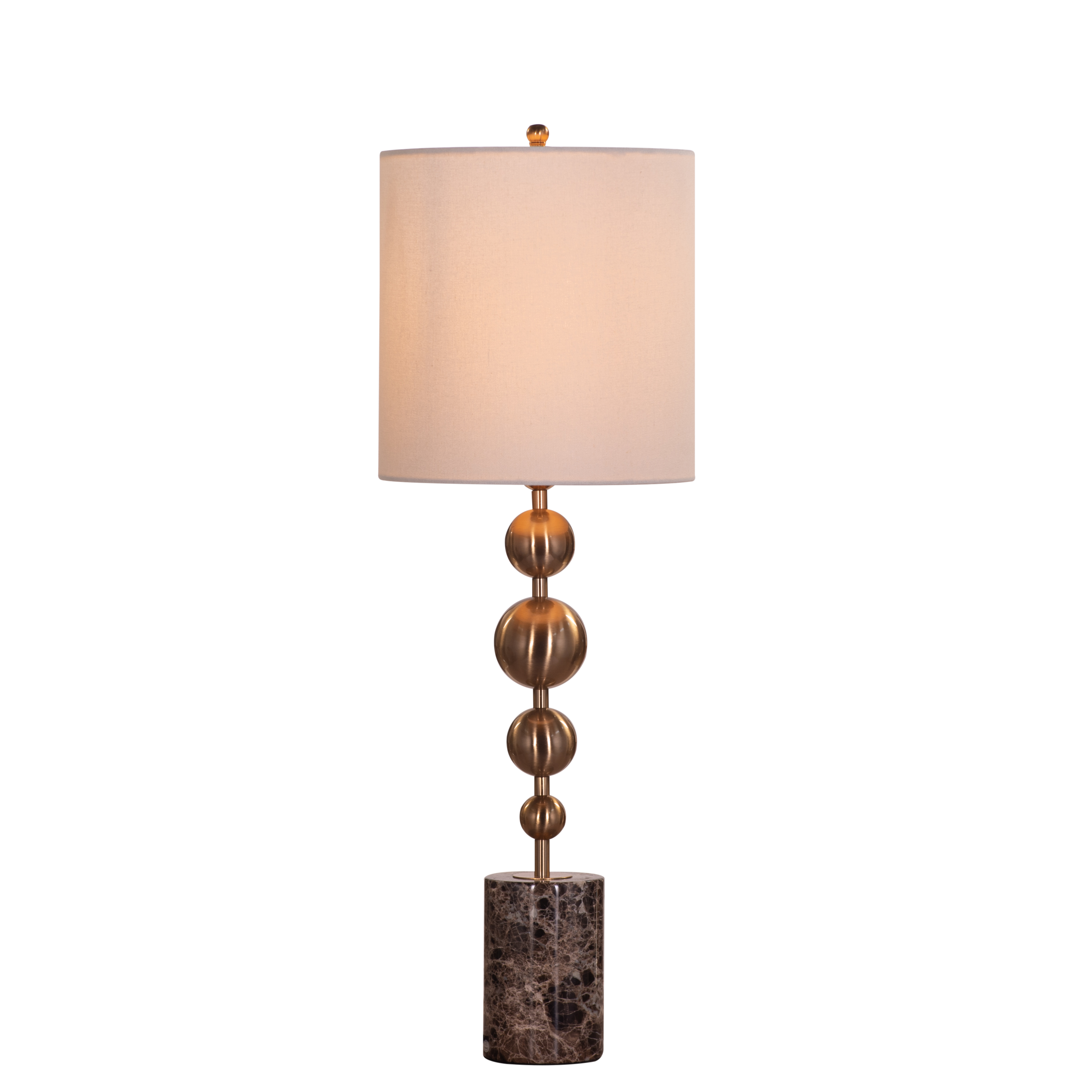 Hard To Handle (Gold, Brown, White ) Marble Table Lamp