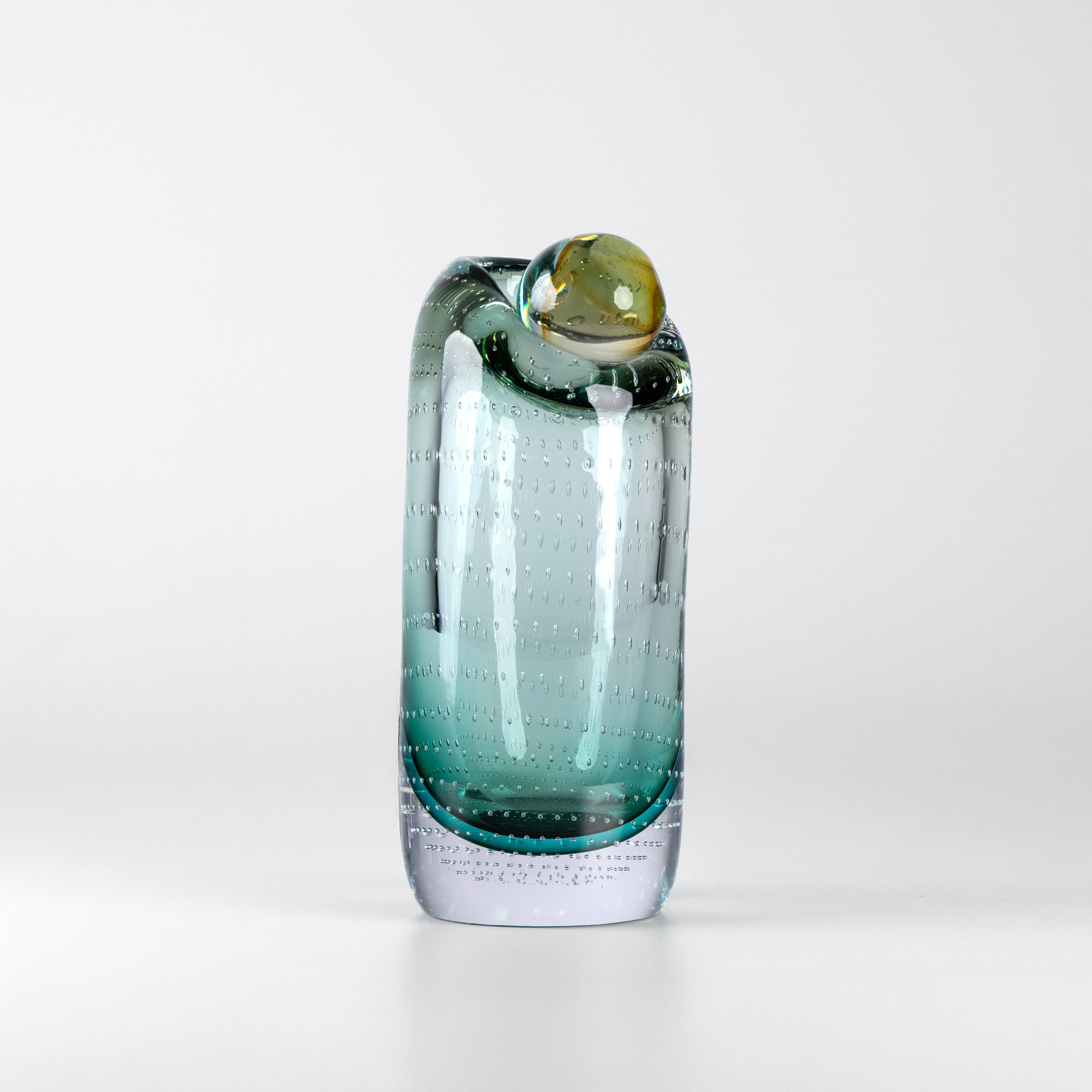 Vanguard Teal Handmade Glass Vase