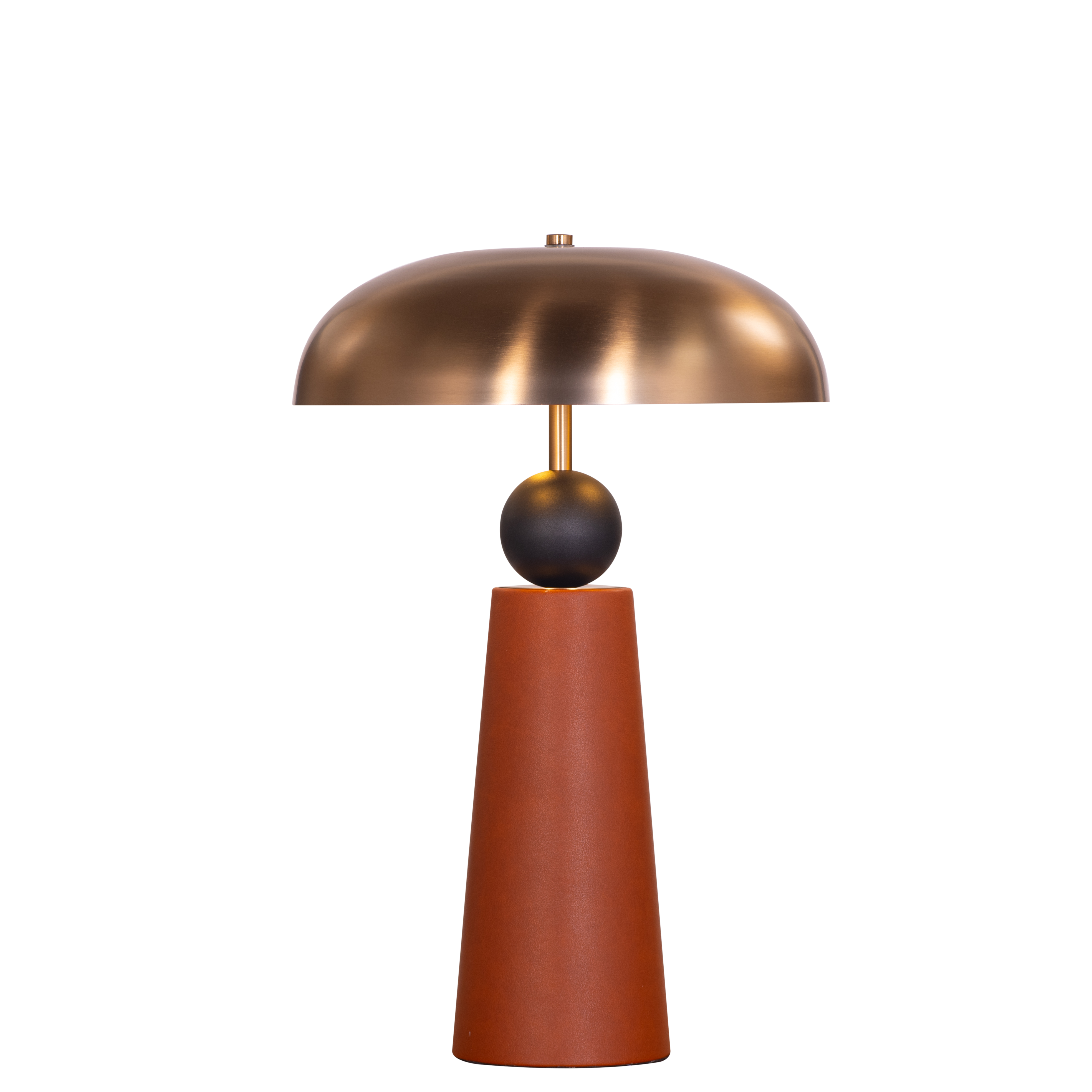 Gold Coast (Gold, Brown) Leather Table Lamp