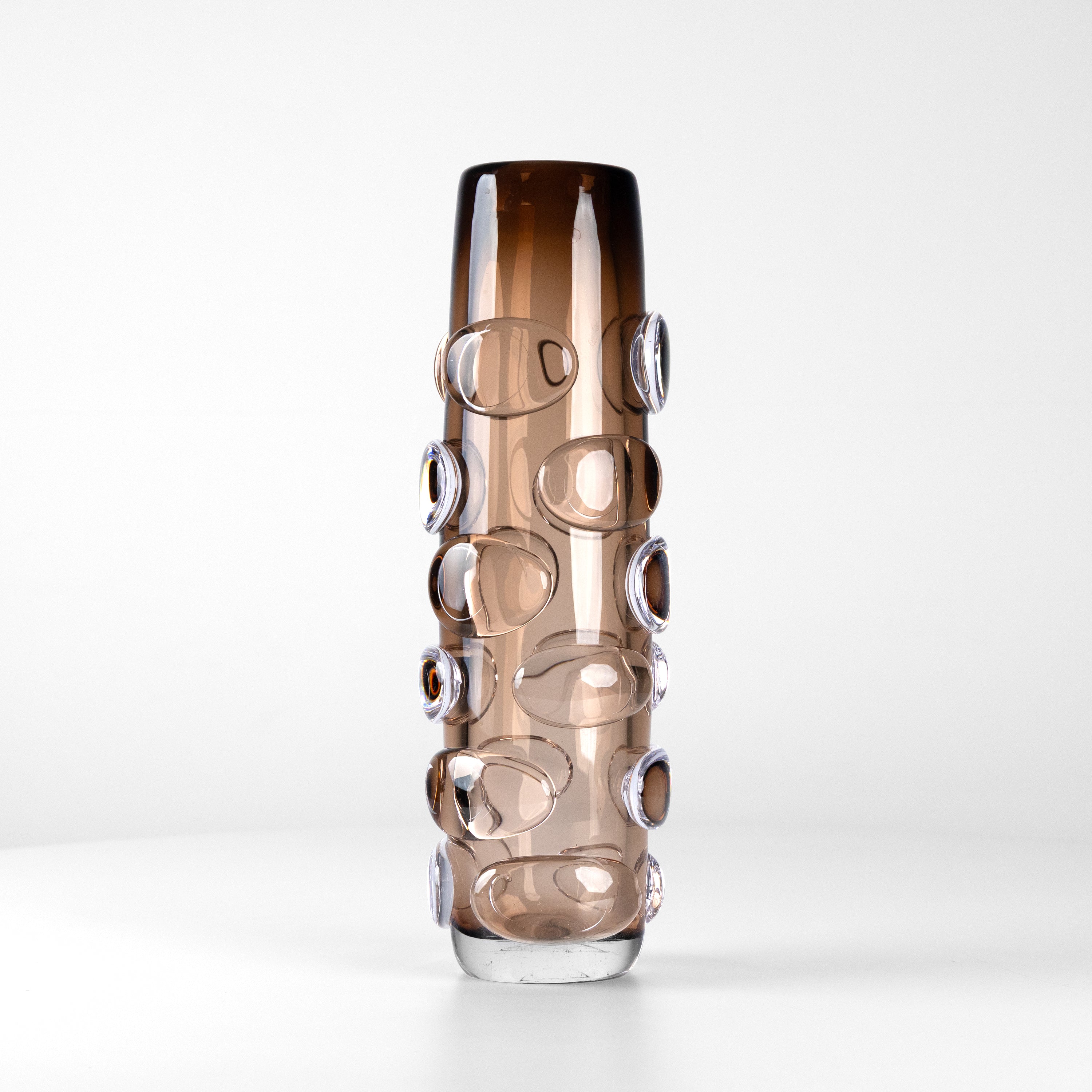 Fossilized Bubbles (Large,Brown) Glass Vase