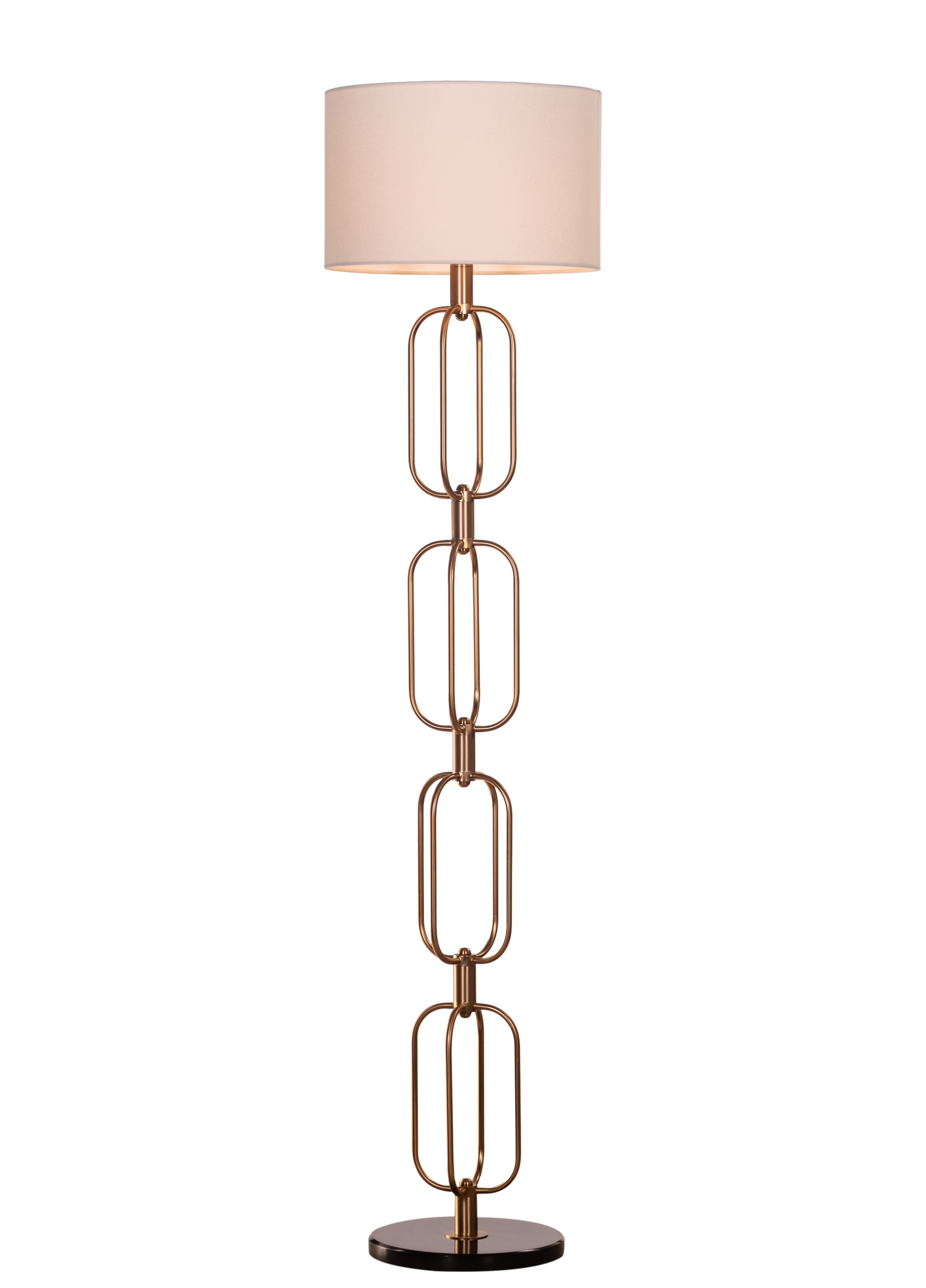 Auremont (Gold/Off-White) Marble Floor Lamp