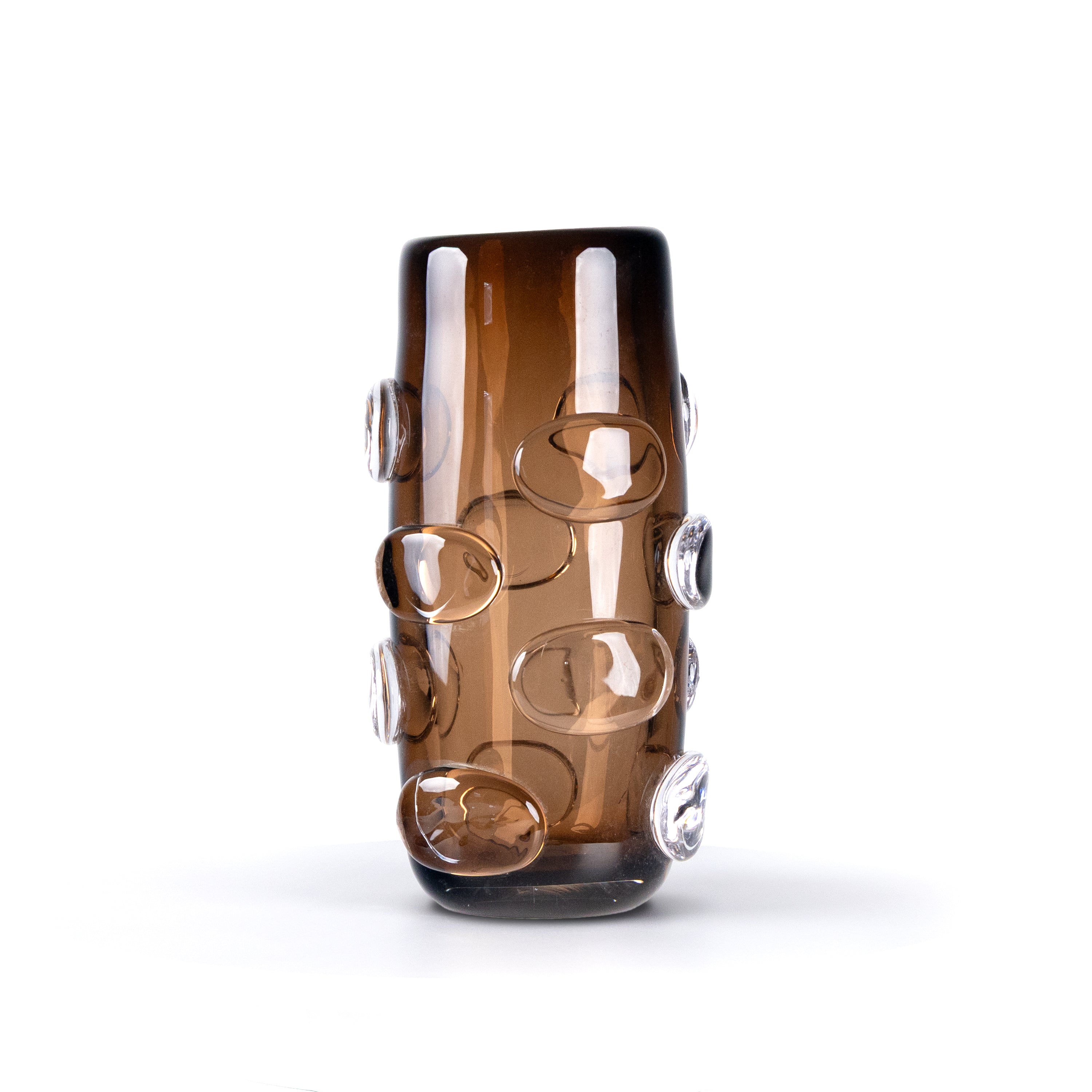 Fossilized Bubbles (Medium,Brown) Glass Vase