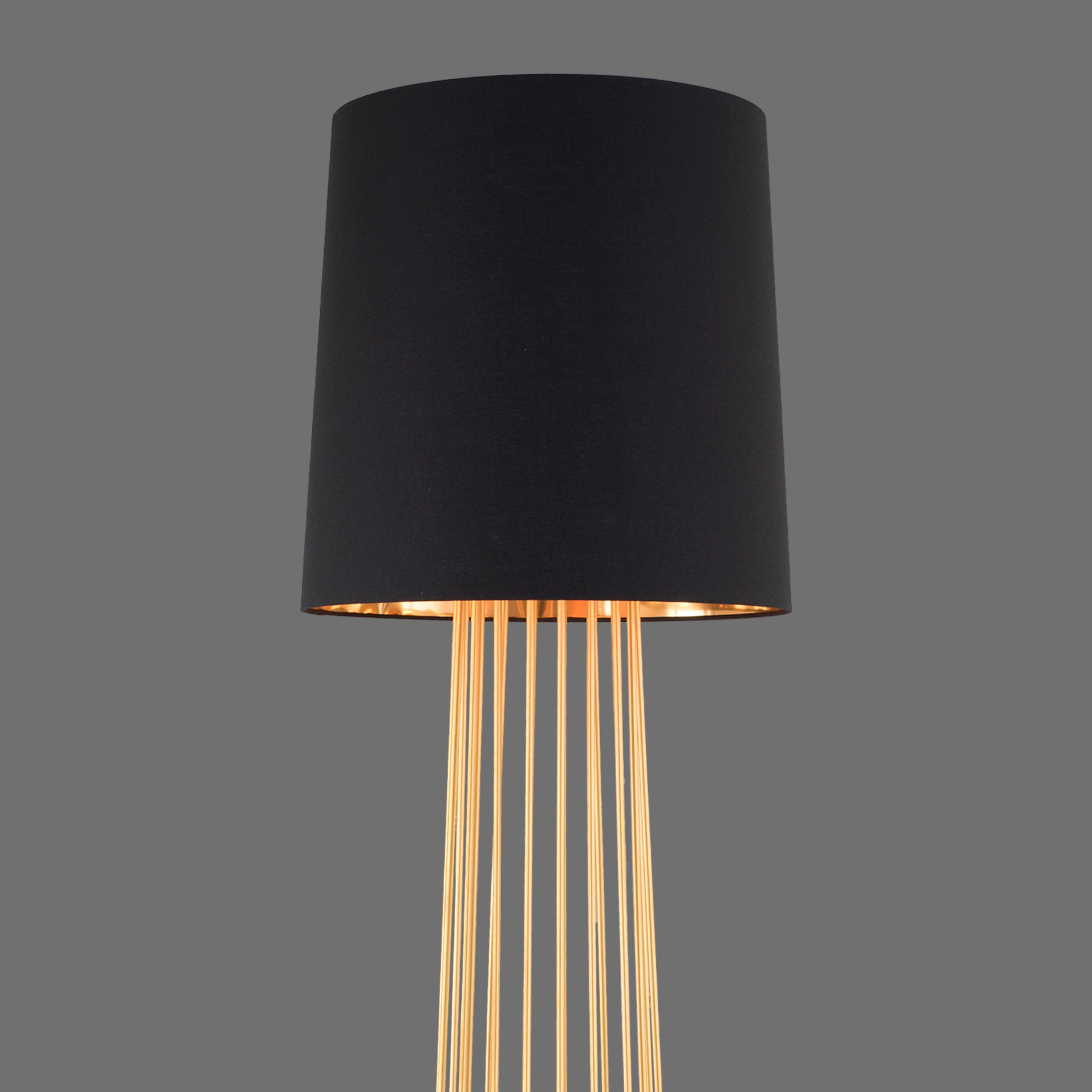 Story Spinner (Gold, Black) Floor Lamp