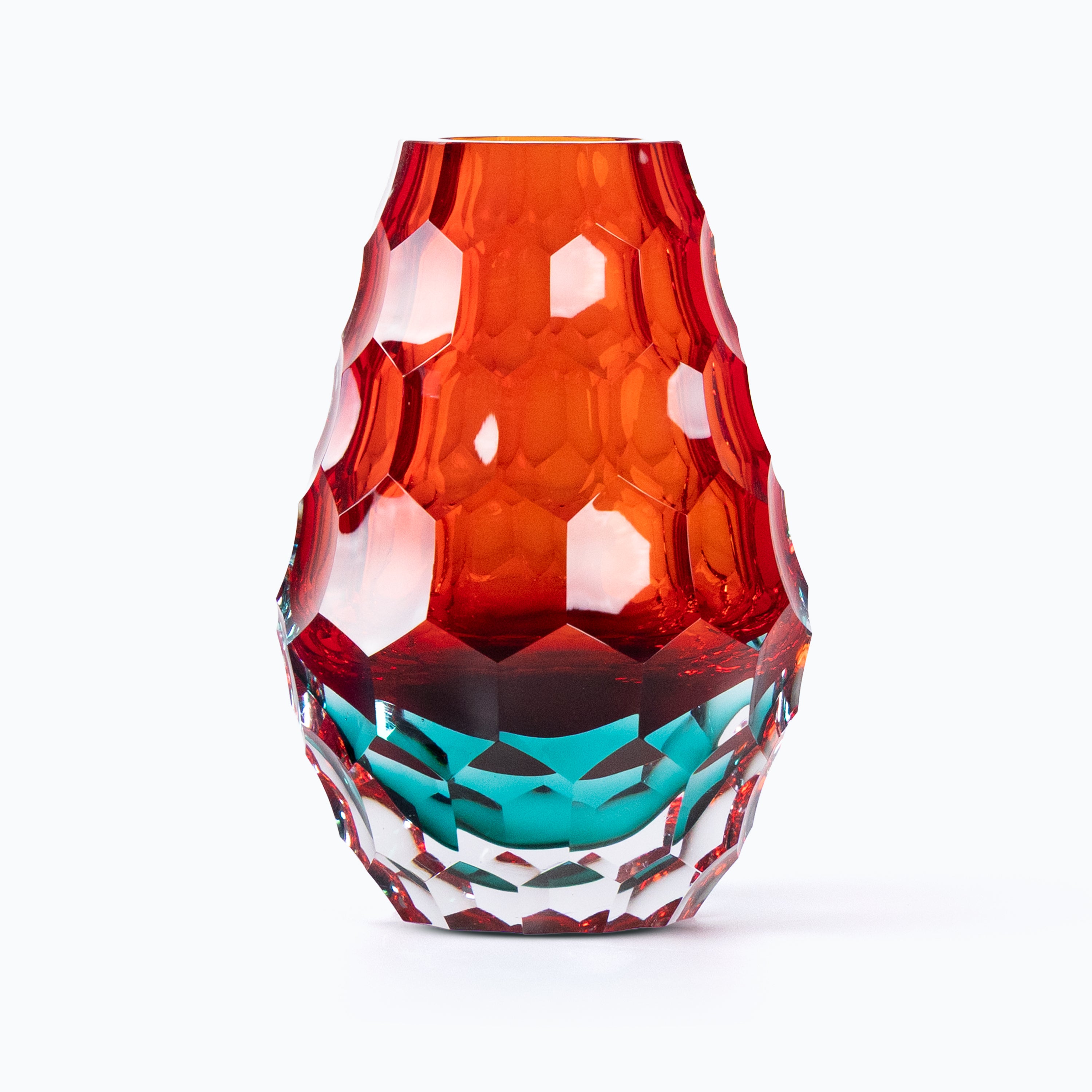 The Prism Forge (Red) Glass Vase