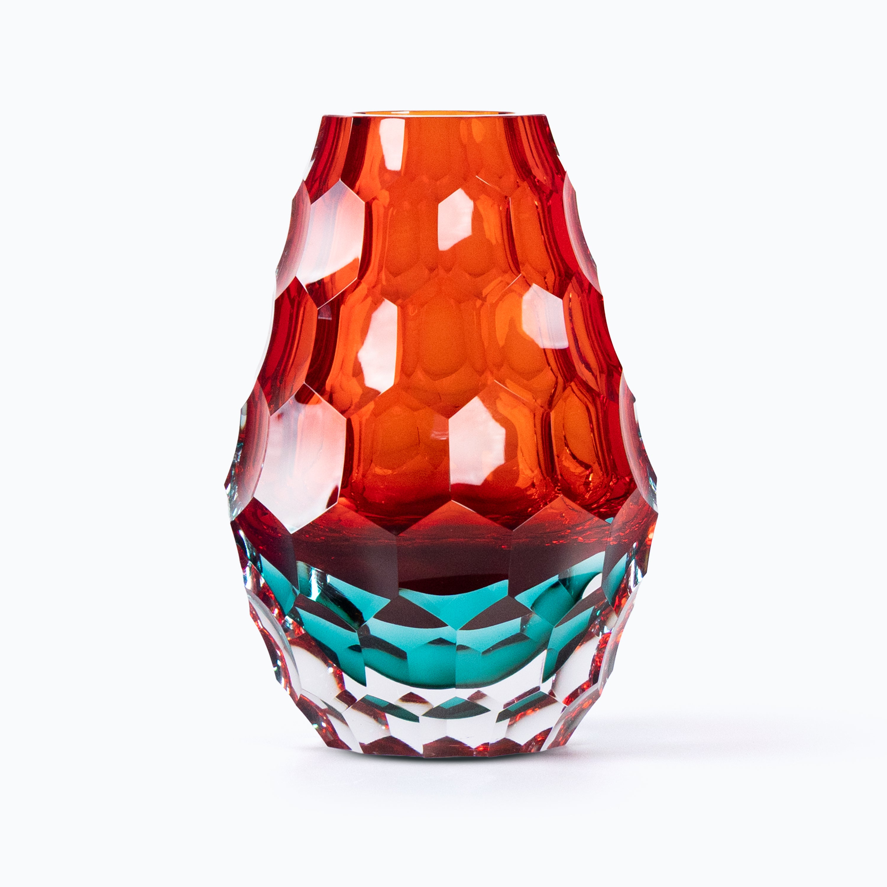 The Prism Forge (Red) Glass Vase