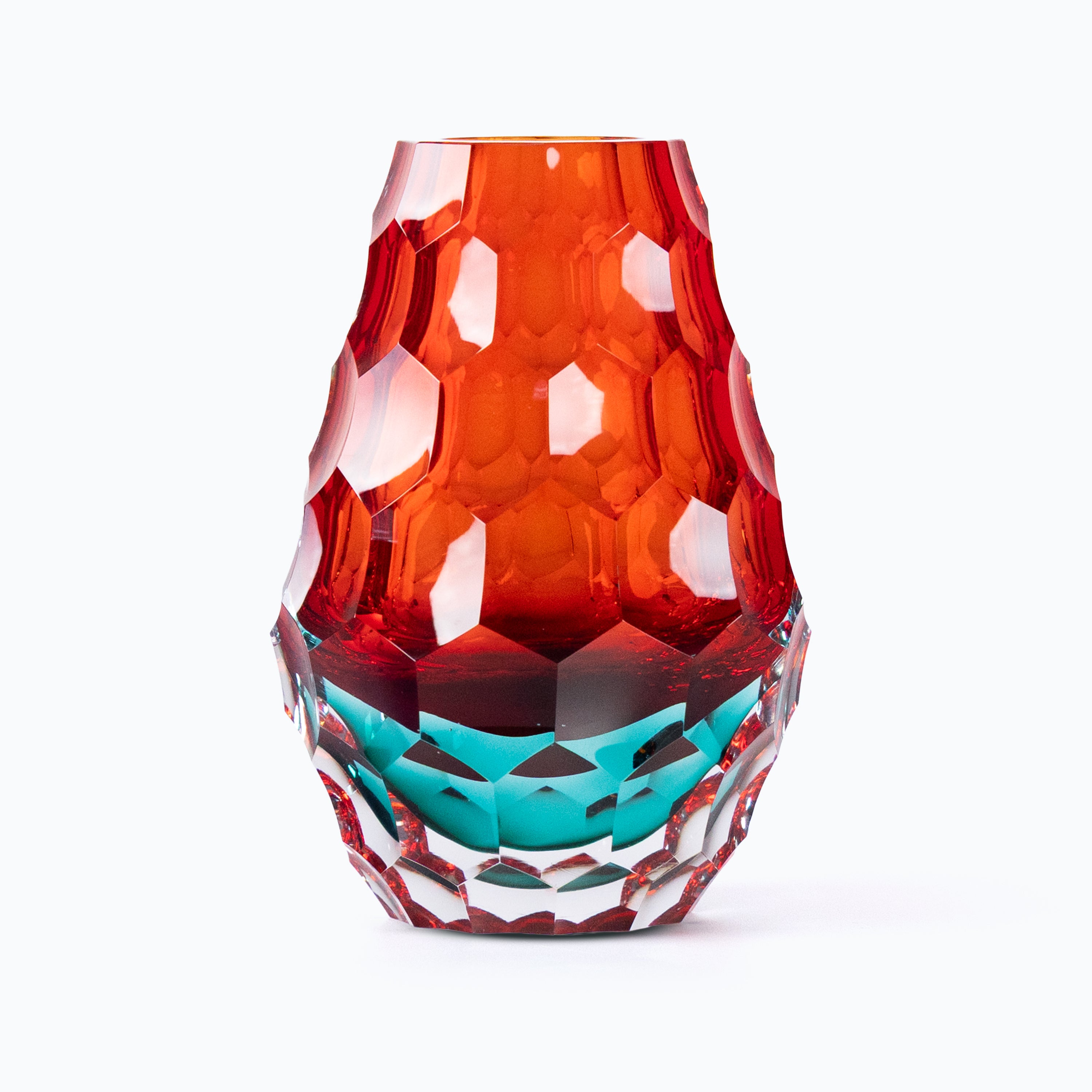 The Prism Forge (Red) Glass Vase